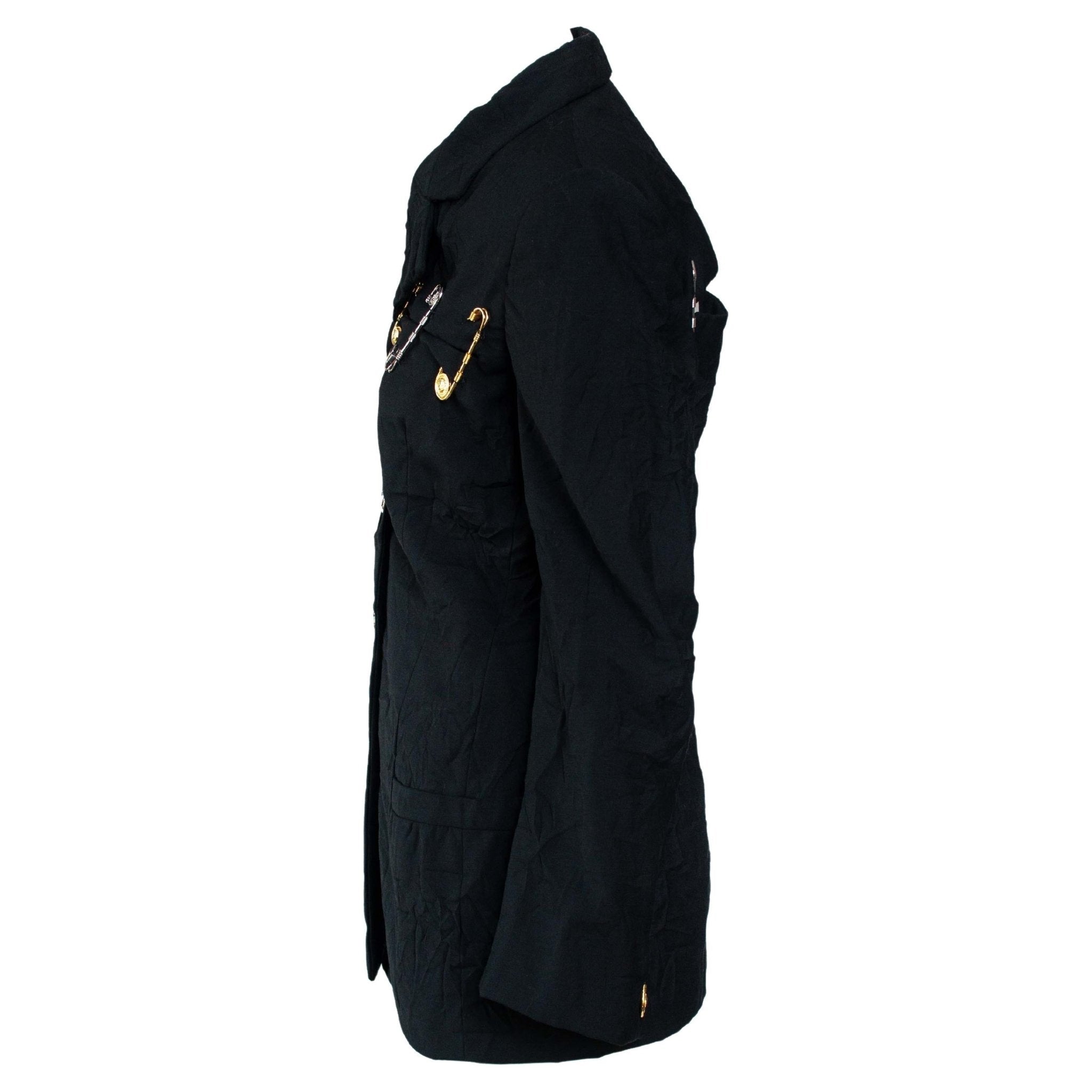 S/S 1994 Gianni Versace Couture Medusa Safety Pin Blazer Runway - RealList