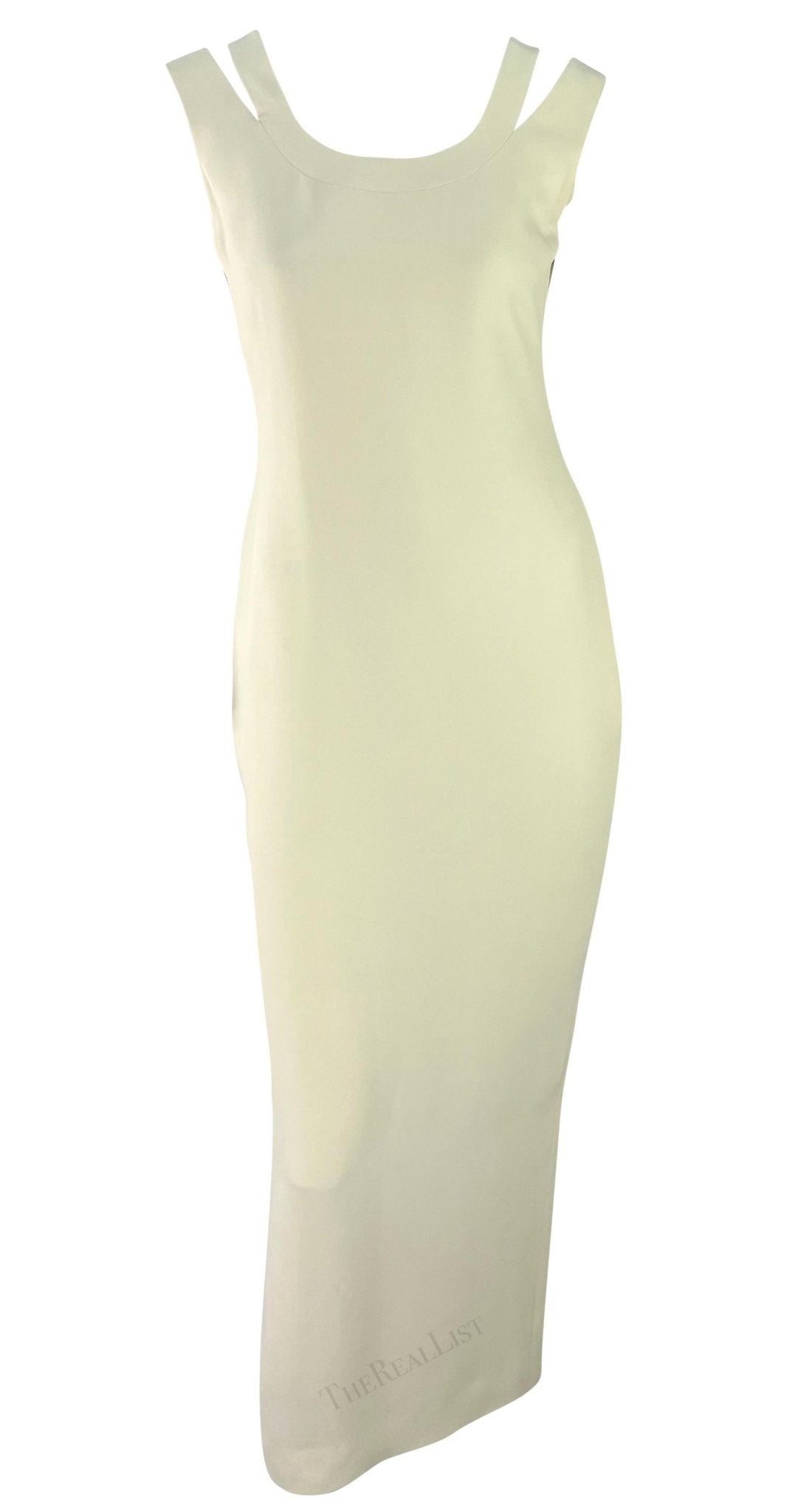 S/S 1994 Gianni Versace Off - White Medusa Safety Pin Cropped Jacket Dress Set - RealList