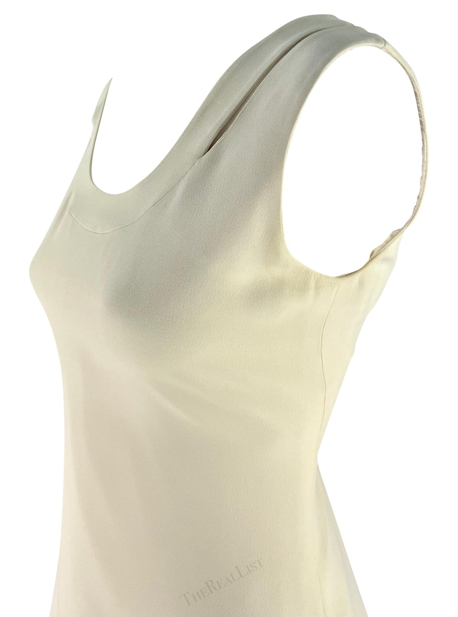 S/S 1994 Gianni Versace Off - White Medusa Safety Pin Cropped Jacket Dress Set - RealList