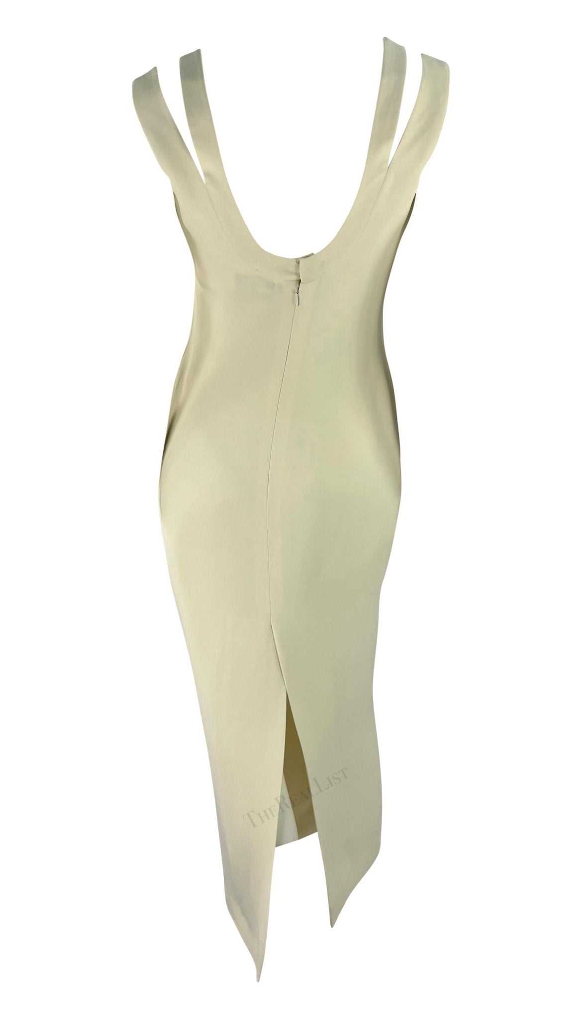 S/S 1994 Gianni Versace Off - White Medusa Safety Pin Cropped Jacket Dress Set - RealList