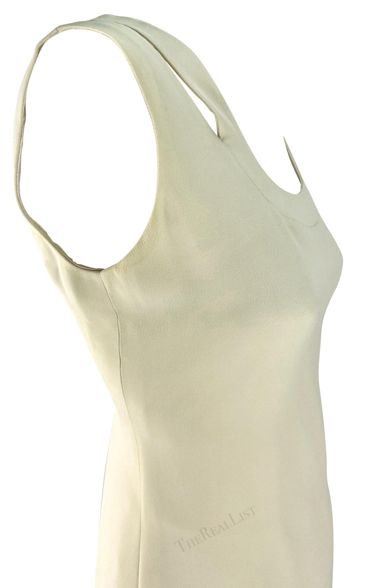 S/S 1994 Gianni Versace Off - White Medusa Safety Pin Cropped Jacket Dress Set - RealList