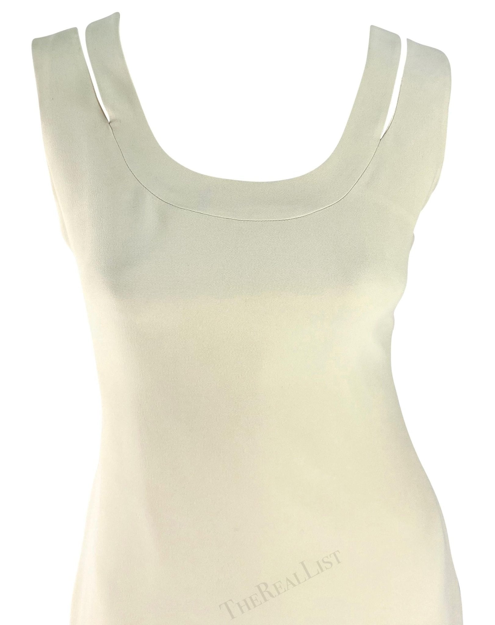 S/S 1994 Gianni Versace Off - White Medusa Safety Pin Cropped Jacket Dress Set - RealList