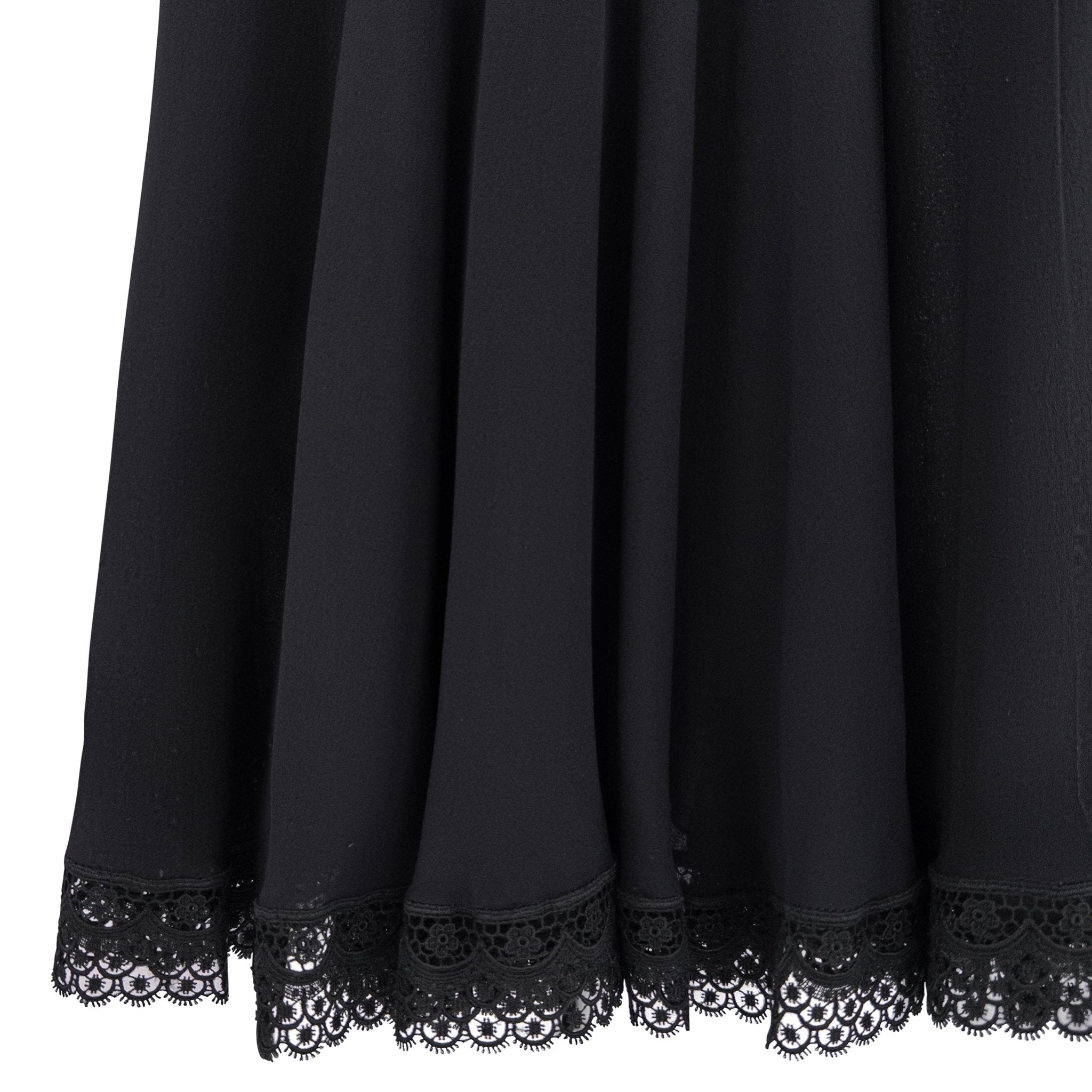 S/S 1994 Valentino Garavani Runway Black Silk Corset Skirt Set - RealList
