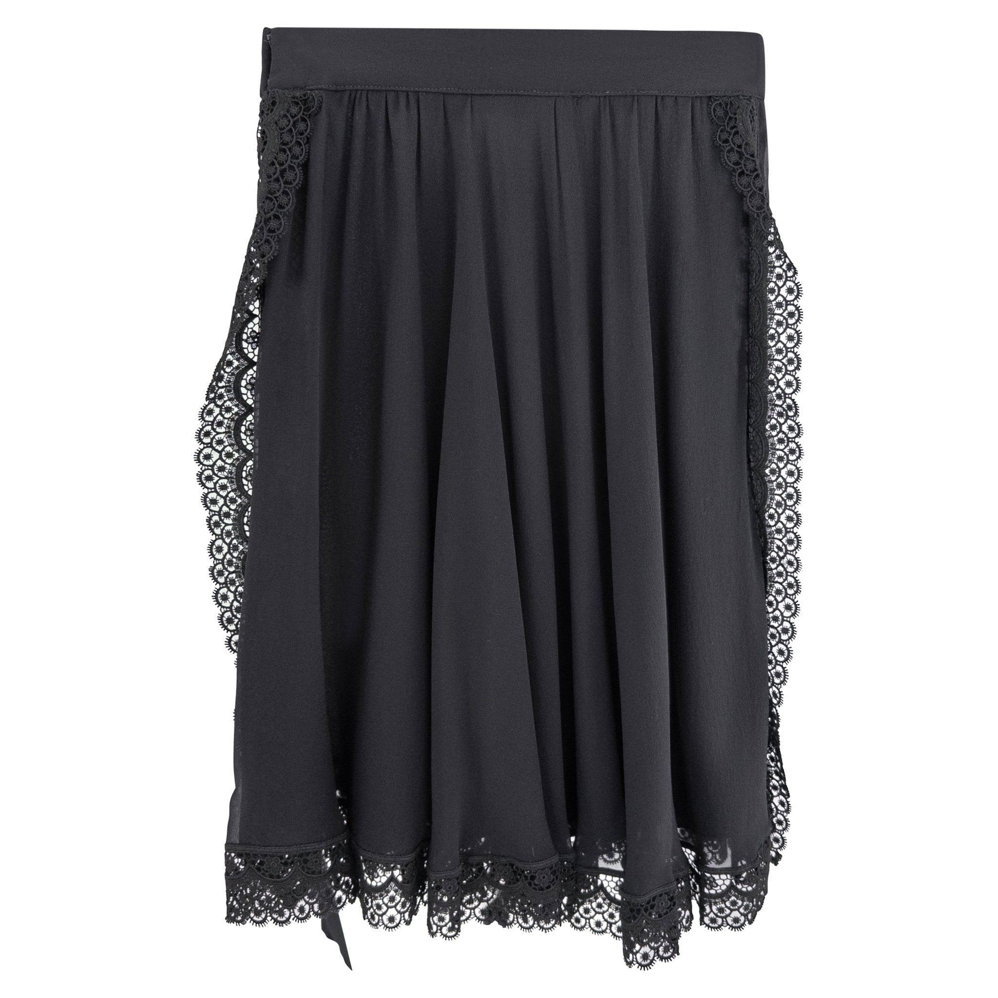 S/S 1994 Valentino Garavani Runway Black Silk Corset Skirt Set - RealList