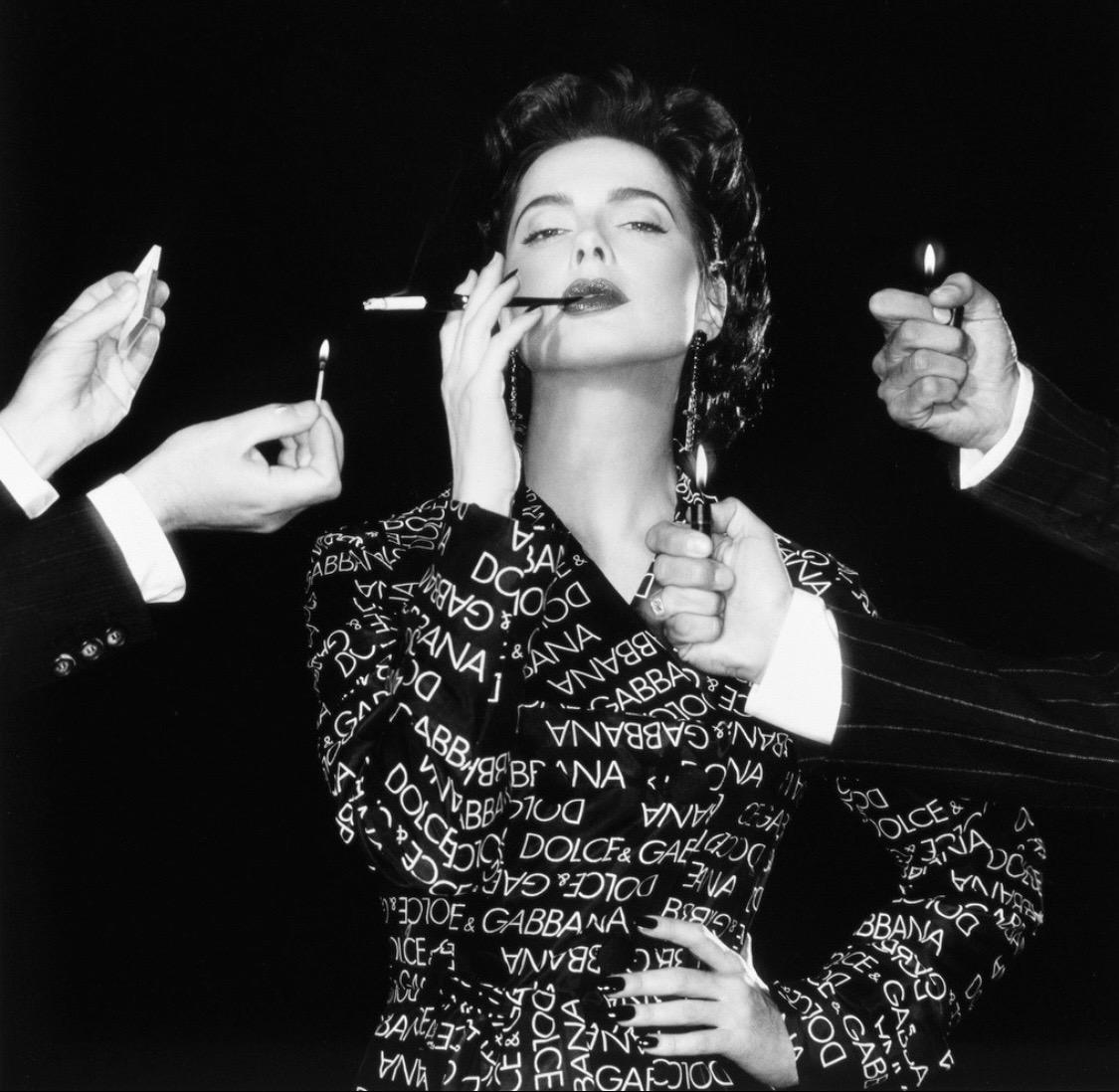 S/S 1995 Dolce & Gabbana Men's Logo Print Intimo Black White Stretch T-Shirt - RealList