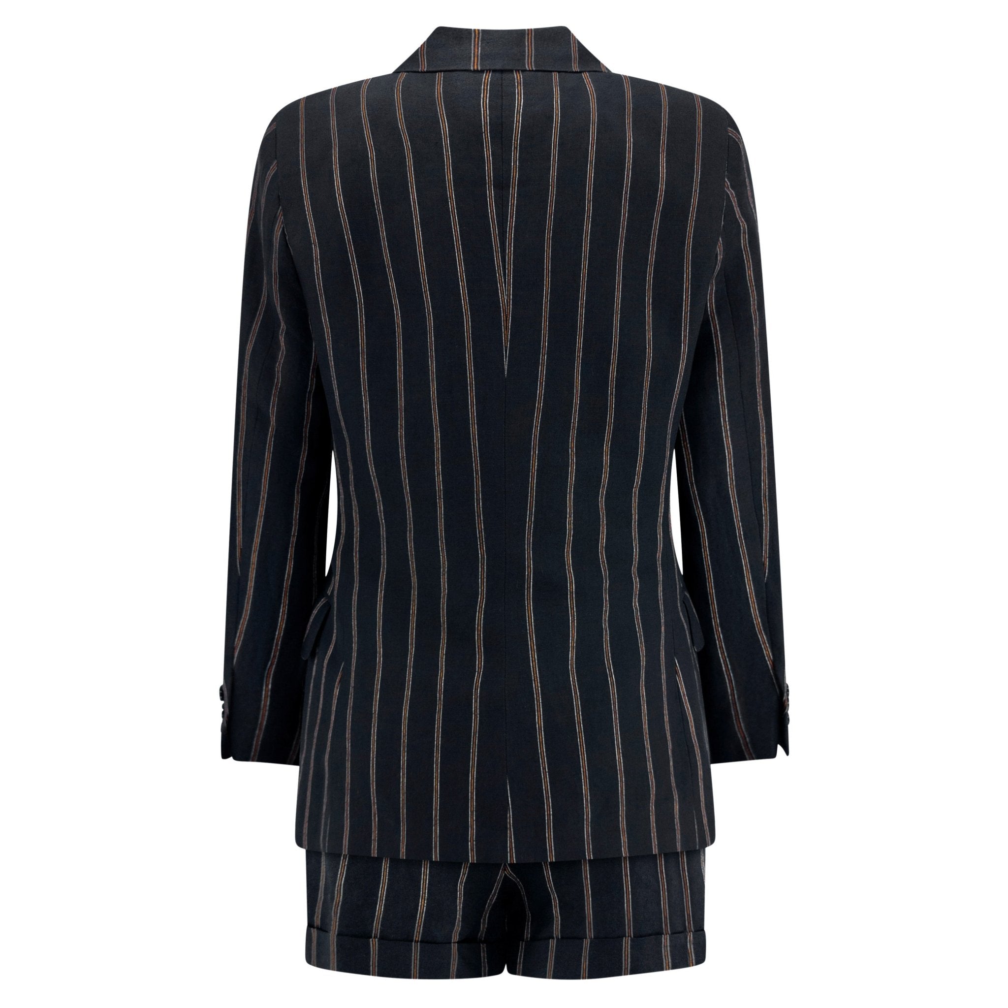 S/S 1995 Dolce & Gabbana Runway Black Pinstripe Short Shorts Suit Set - RealList