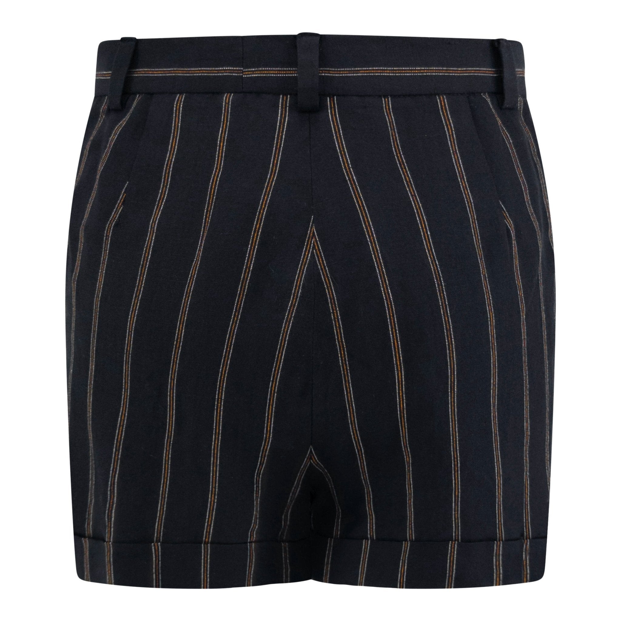 S/S 1995 Dolce & Gabbana Runway Black Pinstripe Short Shorts Suit Set - RealList