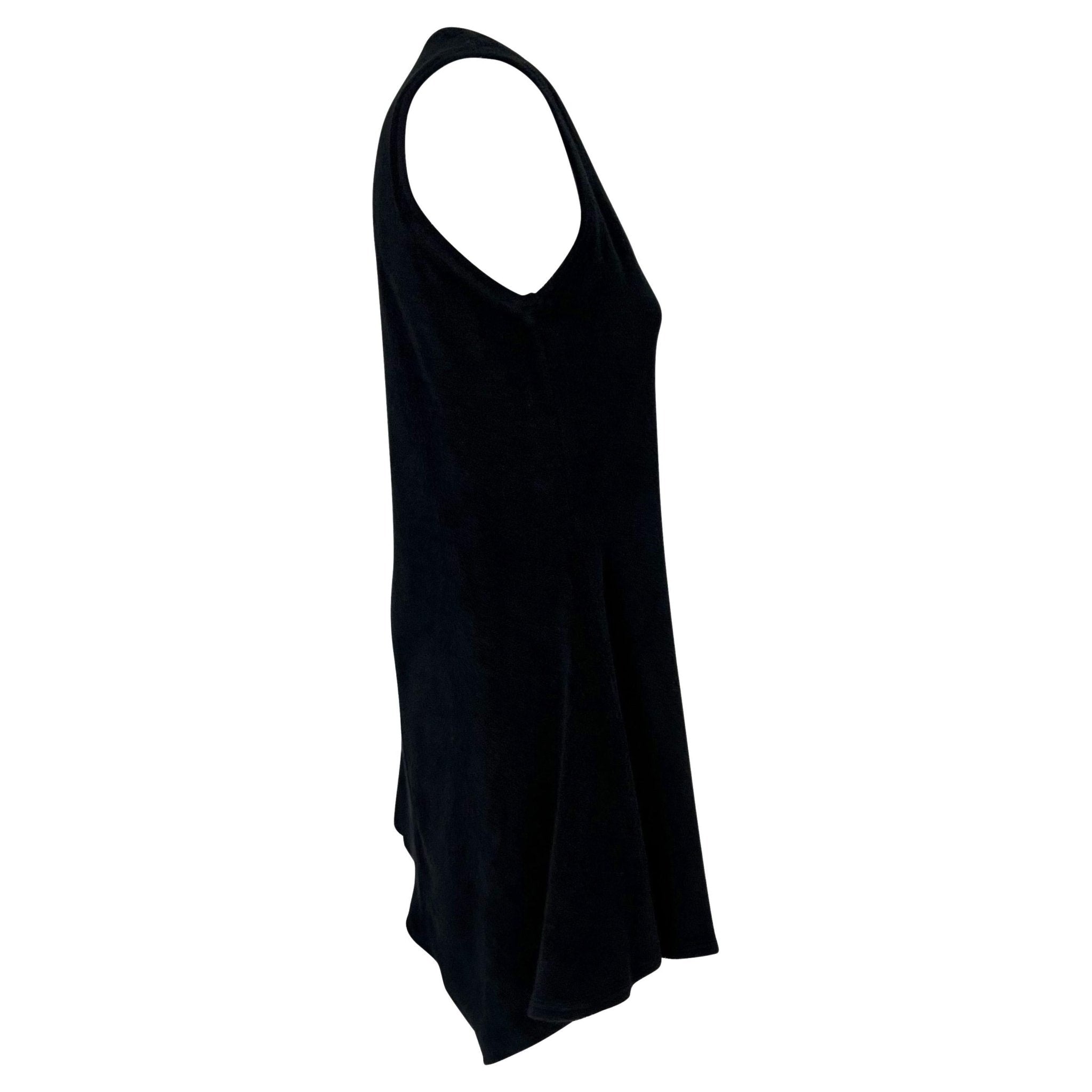 S/S 1995 Gianni Versace Medusa Embroidered Terry Cloth Black Flare Mini Dress - RealList