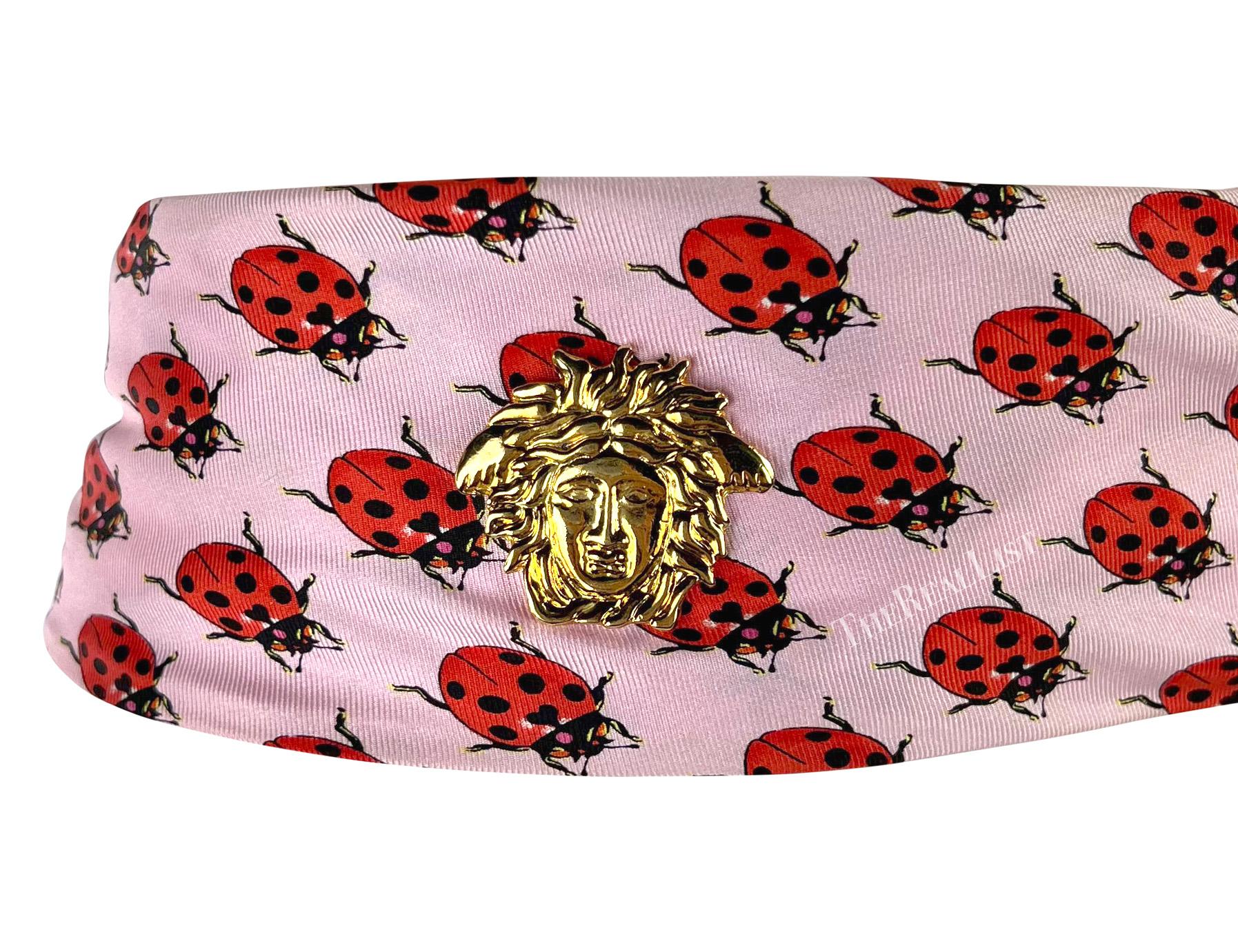 S/S 1995 Gianni Versace Medusa Silk Scarf Lady Bug Belt - RealList