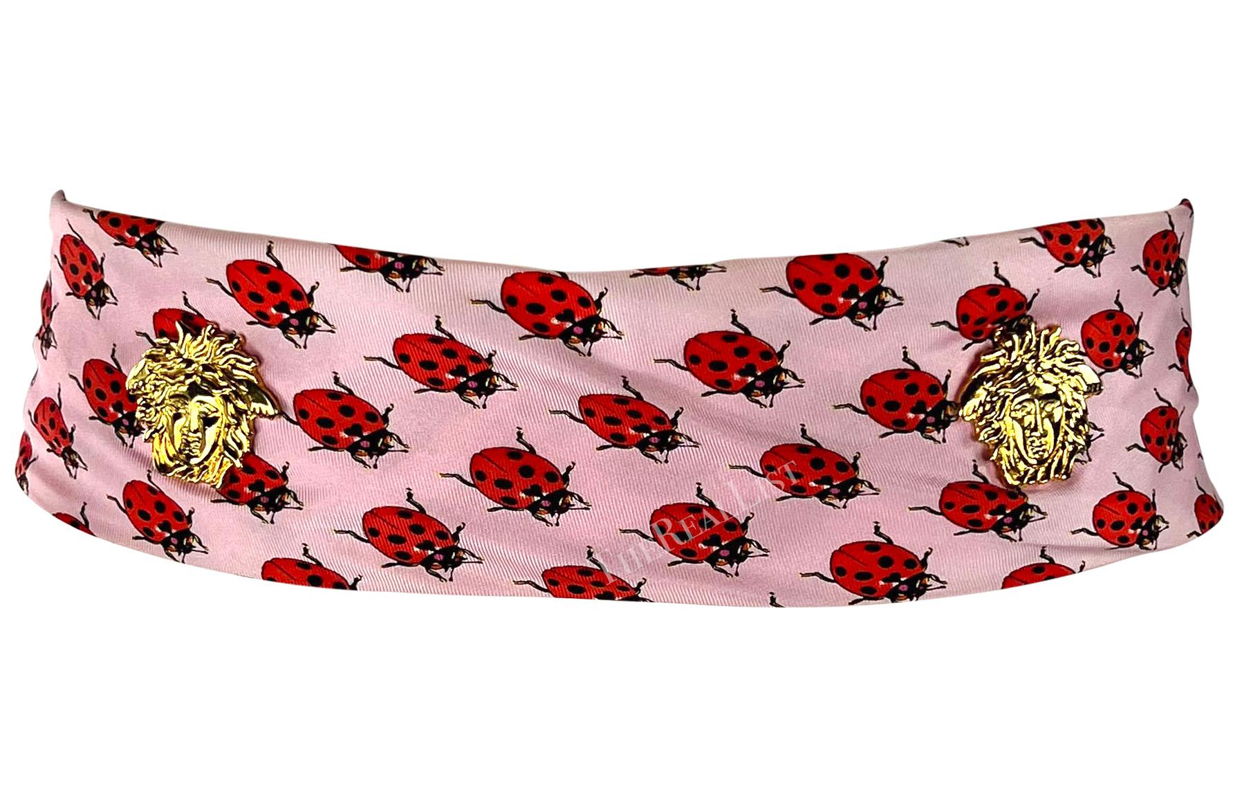 S/S 1995 Gianni Versace Medusa Silk Scarf Lady Bug Belt - RealList