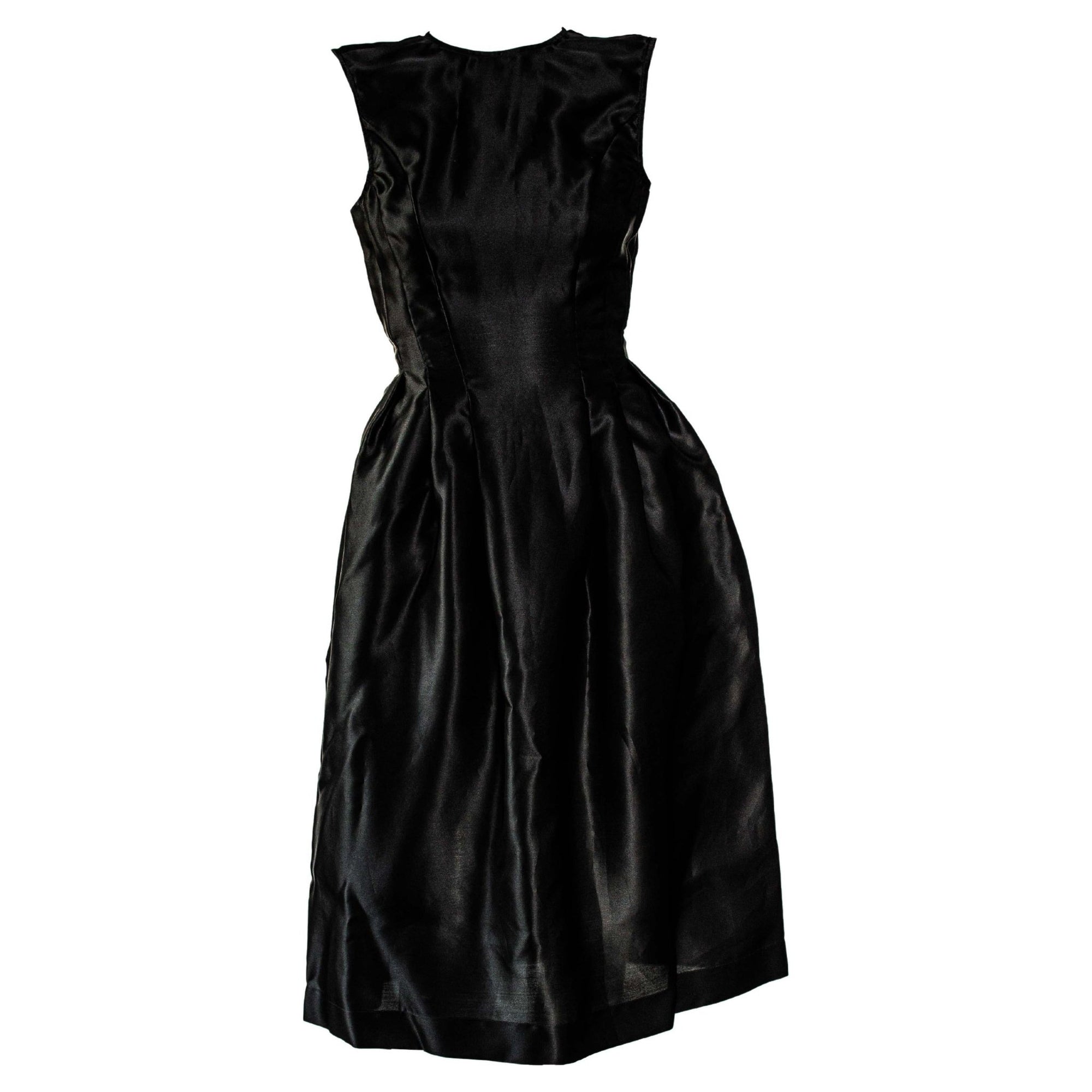 S/S 1995 Gucci by Tom Ford Runway Debut Structured Black Silk Dress - RealList
