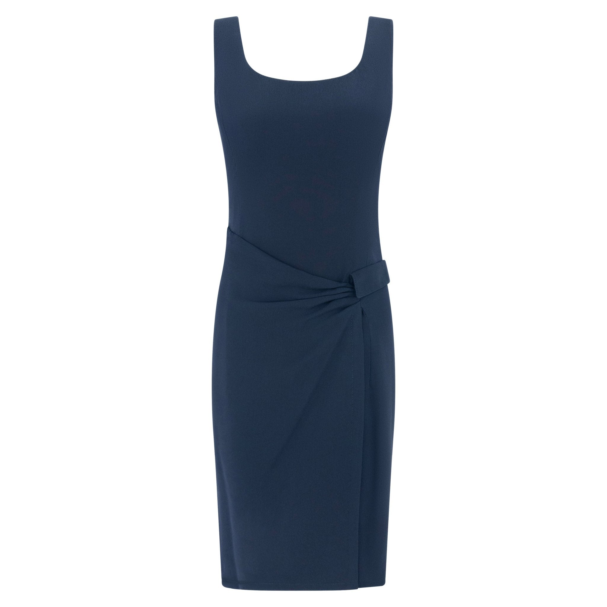 S/S 1995 Valentino Garavani Runway Navy Asymmetric Sleeveless Midi Dress - RealList