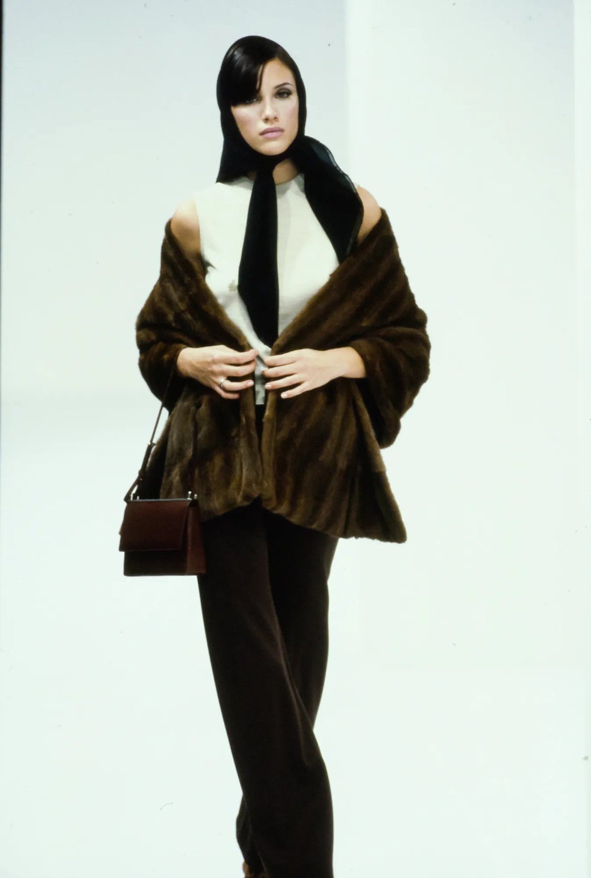 S/S 1996 Dolce & Gabbana Runway Maroon Ponyhair Small Shoulder Flap Bag - RealList