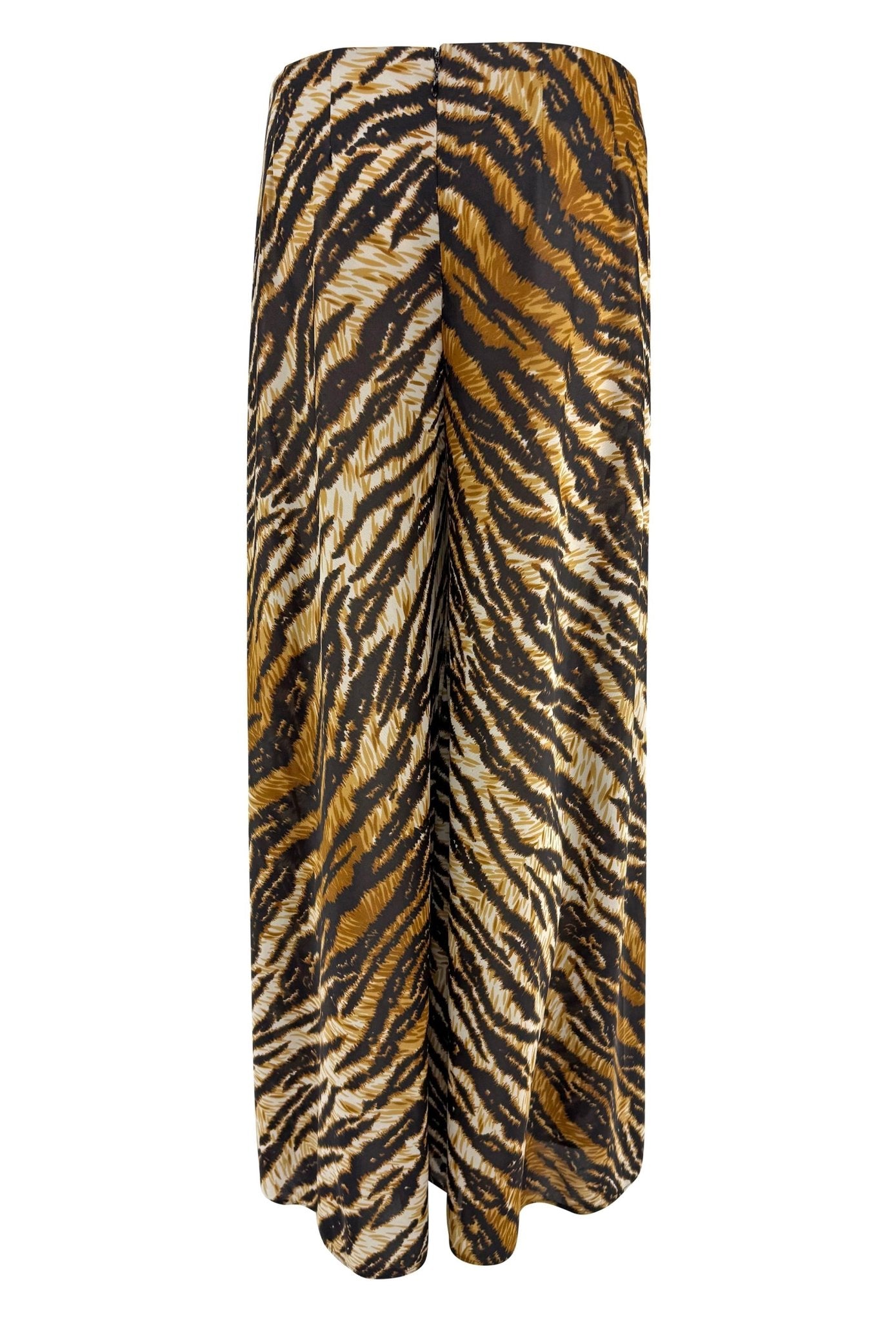 S/S 1996 Dolce & Gabbana Runway Sheer Tiger Print Oversized Wide Leg Pants - RealList