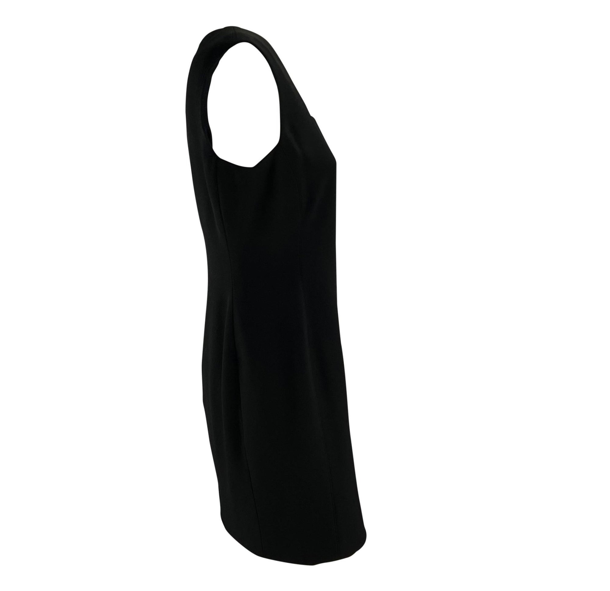 S/S 1996 Gianni Versace Couture Black Wool Medusa Button Dress Jacket Set - RealList