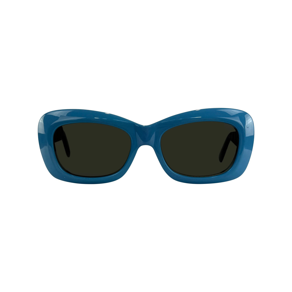 S/S 1996 Gianni Versace Light Blue Croc Embossed Leather Trim Sunglasses - RealList