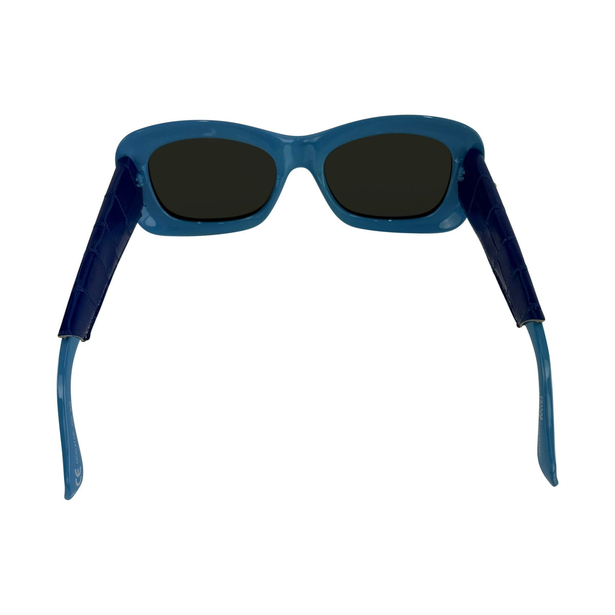 S/S 1996 Gianni Versace Light Blue Croc Embossed Leather Trim Sunglasses - RealList