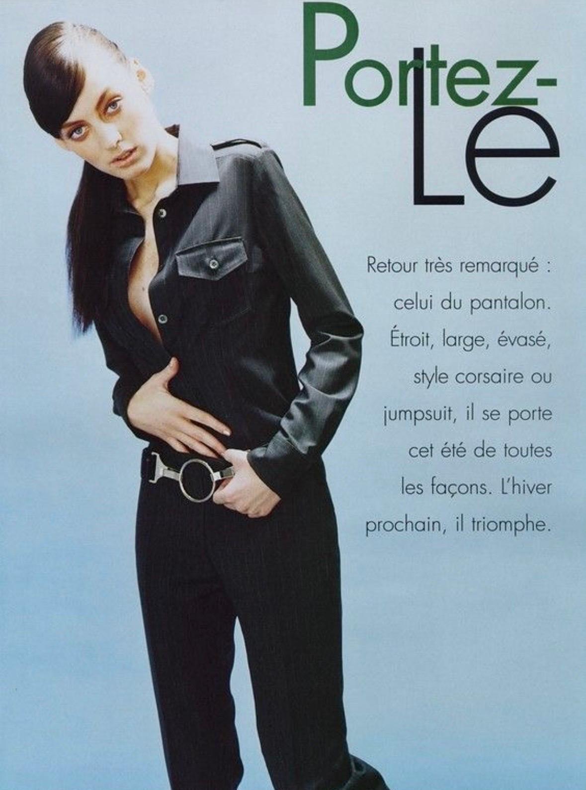 S/S 1996 Gucci by Tom Ford Runway Yellow Python Silver Ring Logo Hip Belt - RealList