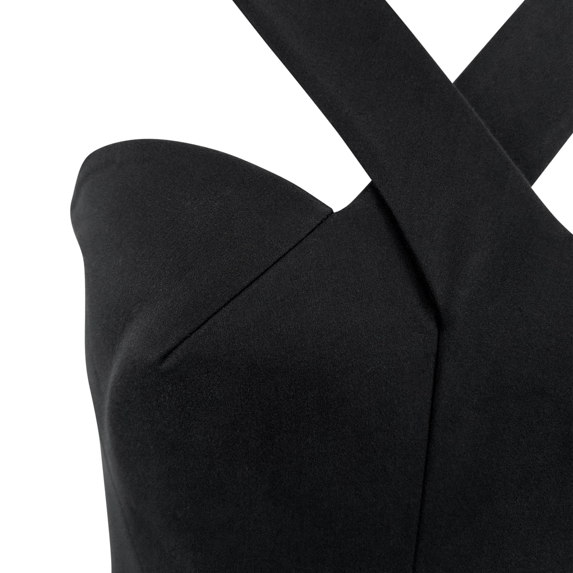 S/S 1996 Hervé Léger Black Crossover Strap Hourglass Cocktail Dress - RealList