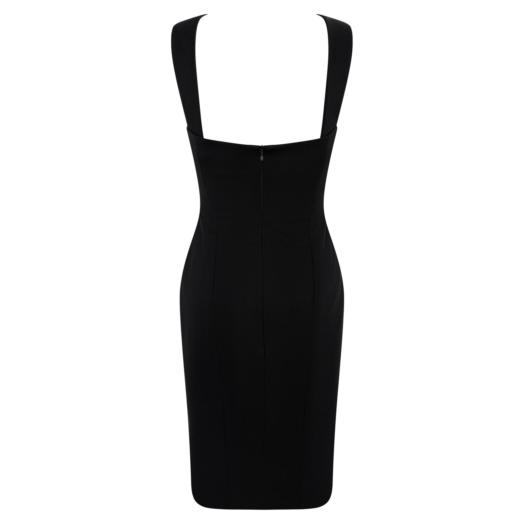 S/S 1996 Hervé Léger Black Crossover Strap Hourglass Cocktail Dress - RealList