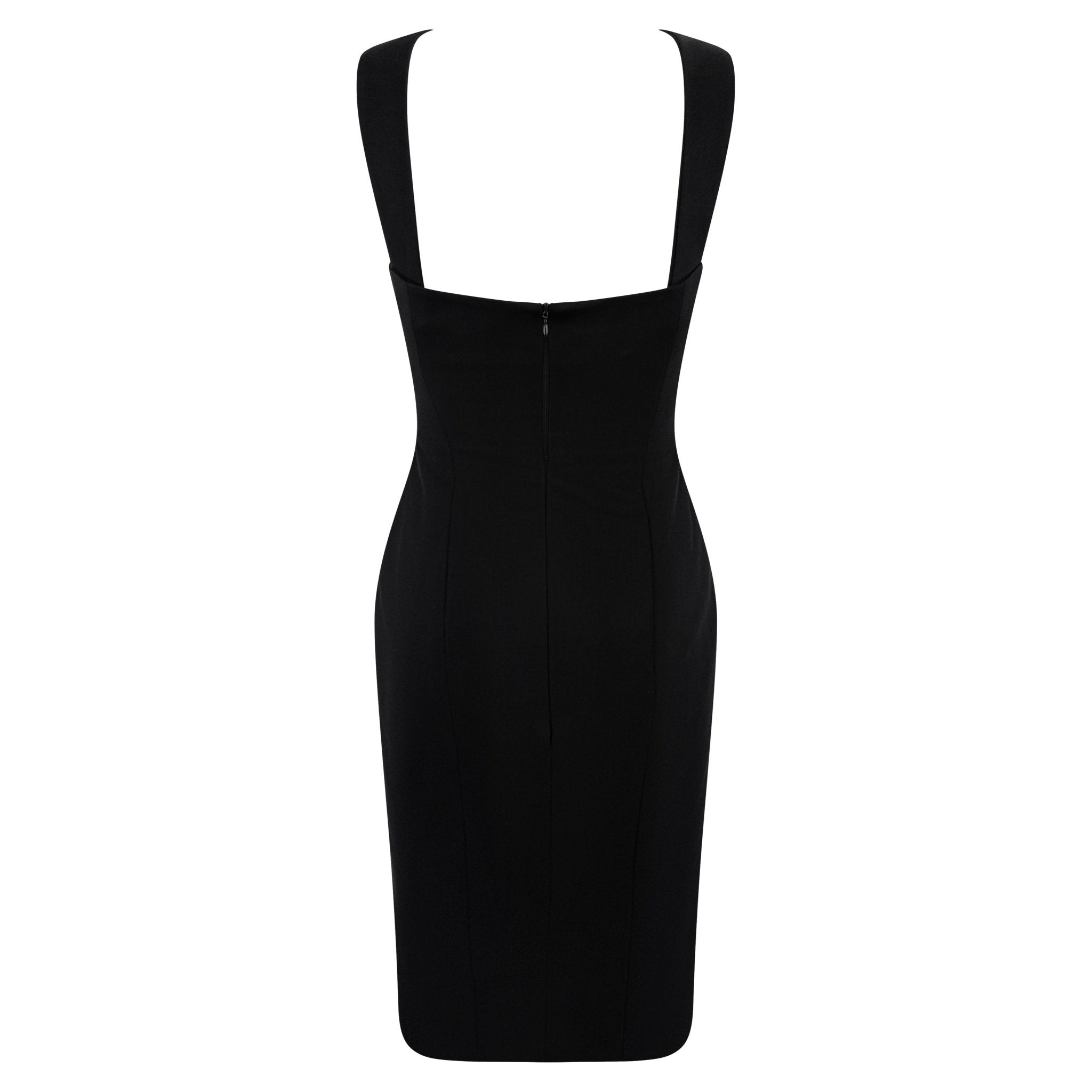 S/S 1996 Hervé Léger Black Crossover Strap Hourglass Cocktail Dress - RealList