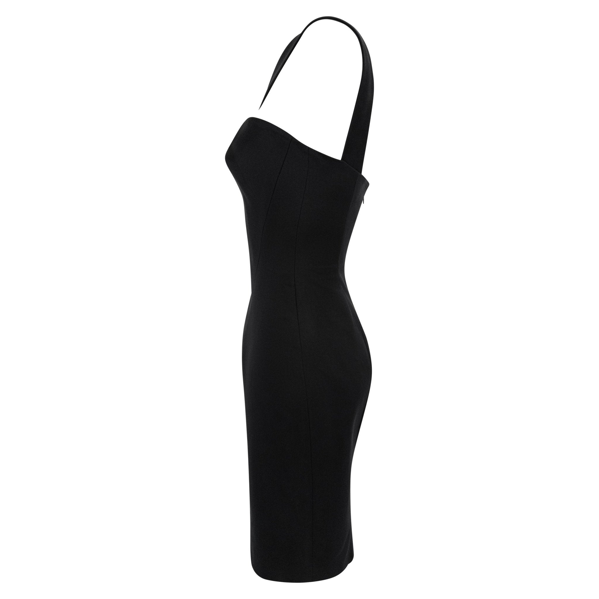 S/S 1996 Hervé Léger Black Crossover Strap Hourglass Cocktail Dress - RealList