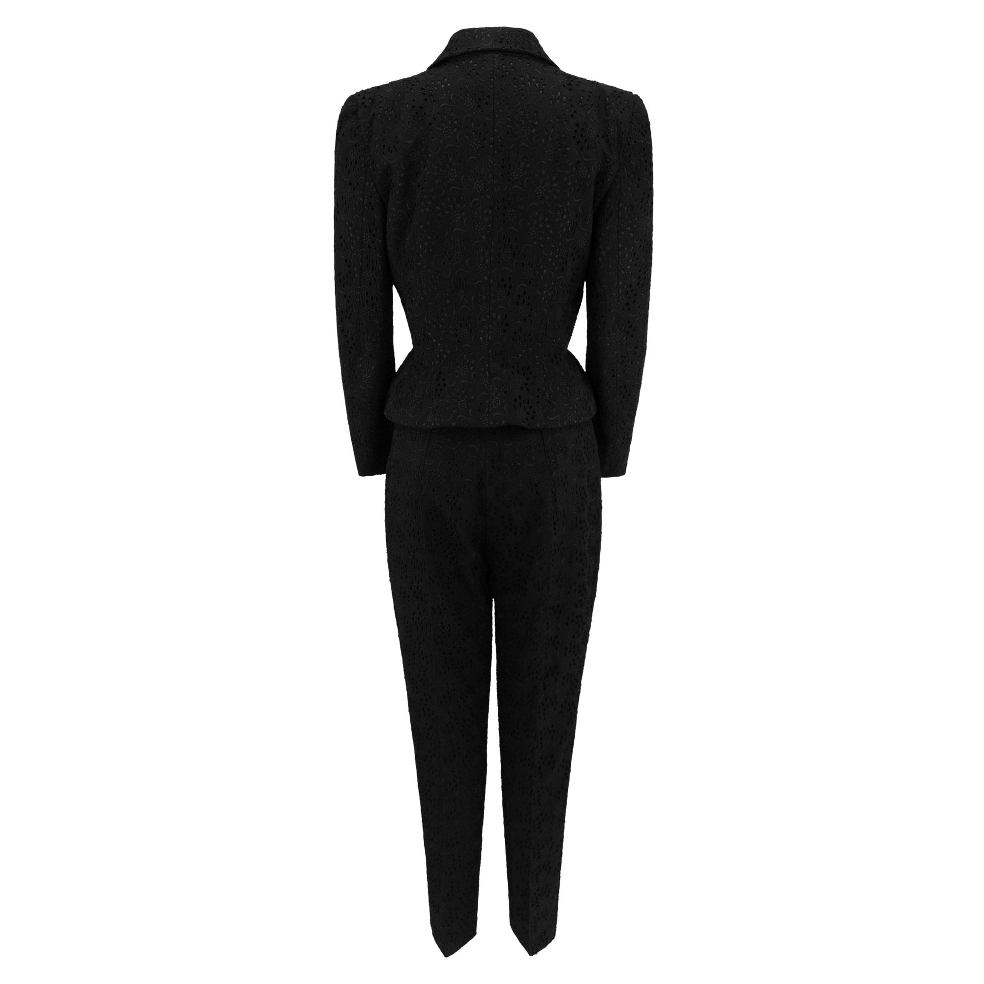 S/S 1996 John Galliano ‘L'Ecole de Danse’ Runway Black Broderie Anglaise Pantsuit Set - RealList