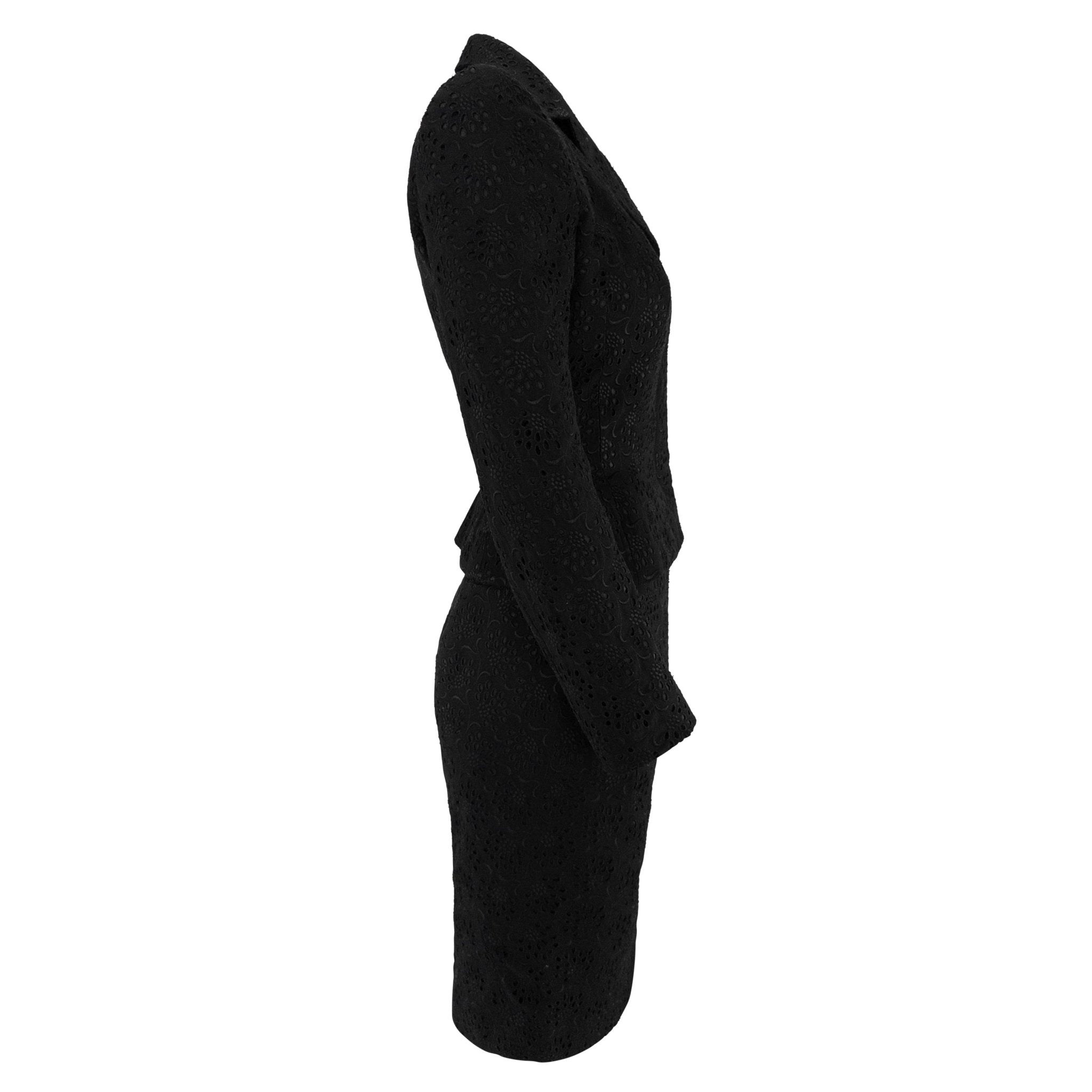 S/S 1996 John Galliano ‘L'Ecole de Danse’ Runway Black Broderie Anglaise Skirt Suit - RealList