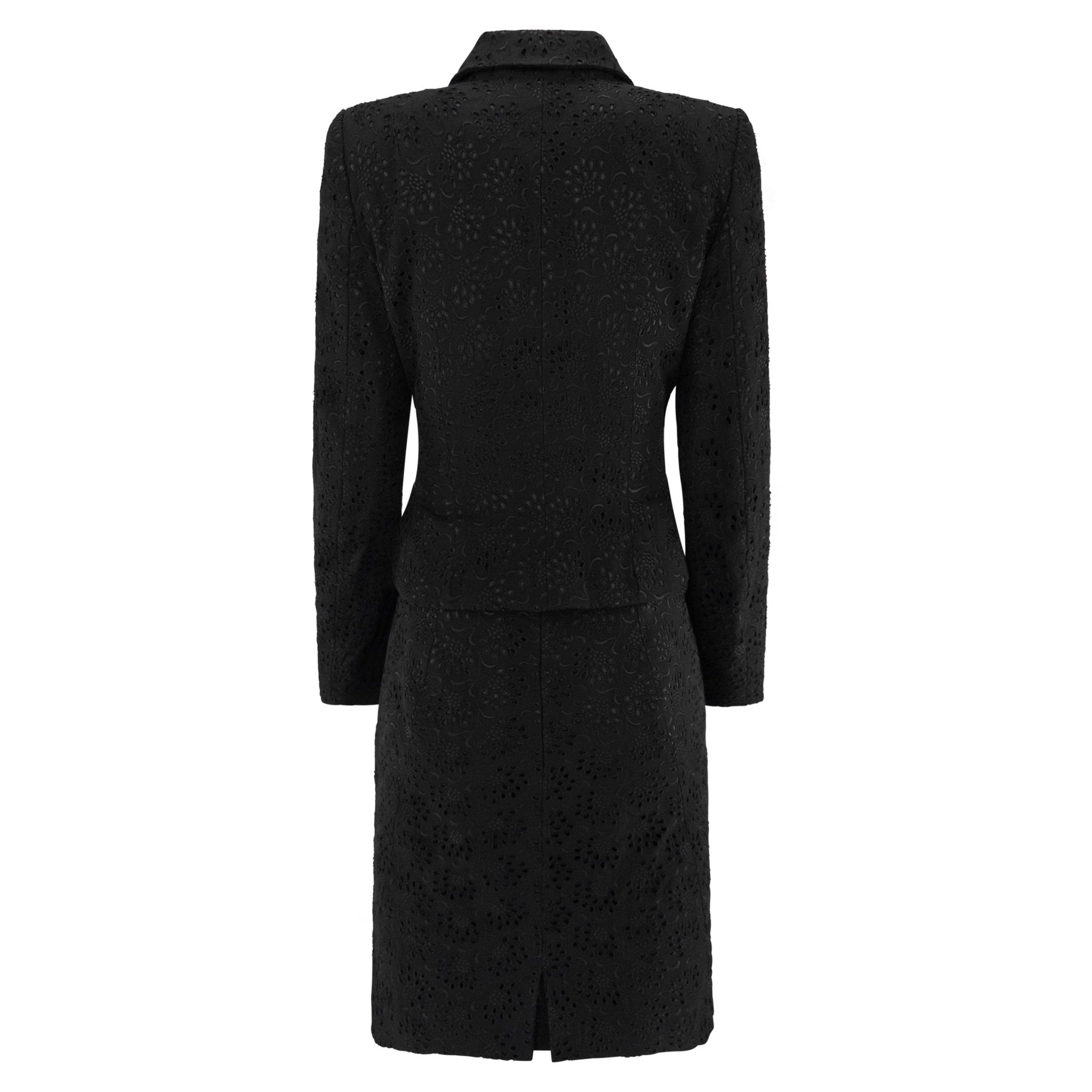 S/S 1996 John Galliano ‘L'Ecole de Danse’ Runway Black Broderie Anglaise Skirt Suit - RealList