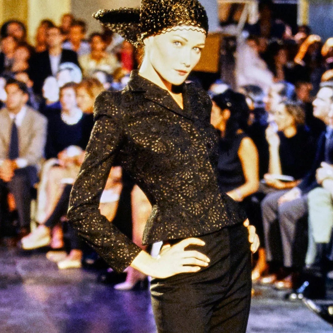 S/S 1996 John Galliano ‘L'Ecole de Danse’ Runway Black Broderie Anglaise Skirt Suit - RealList