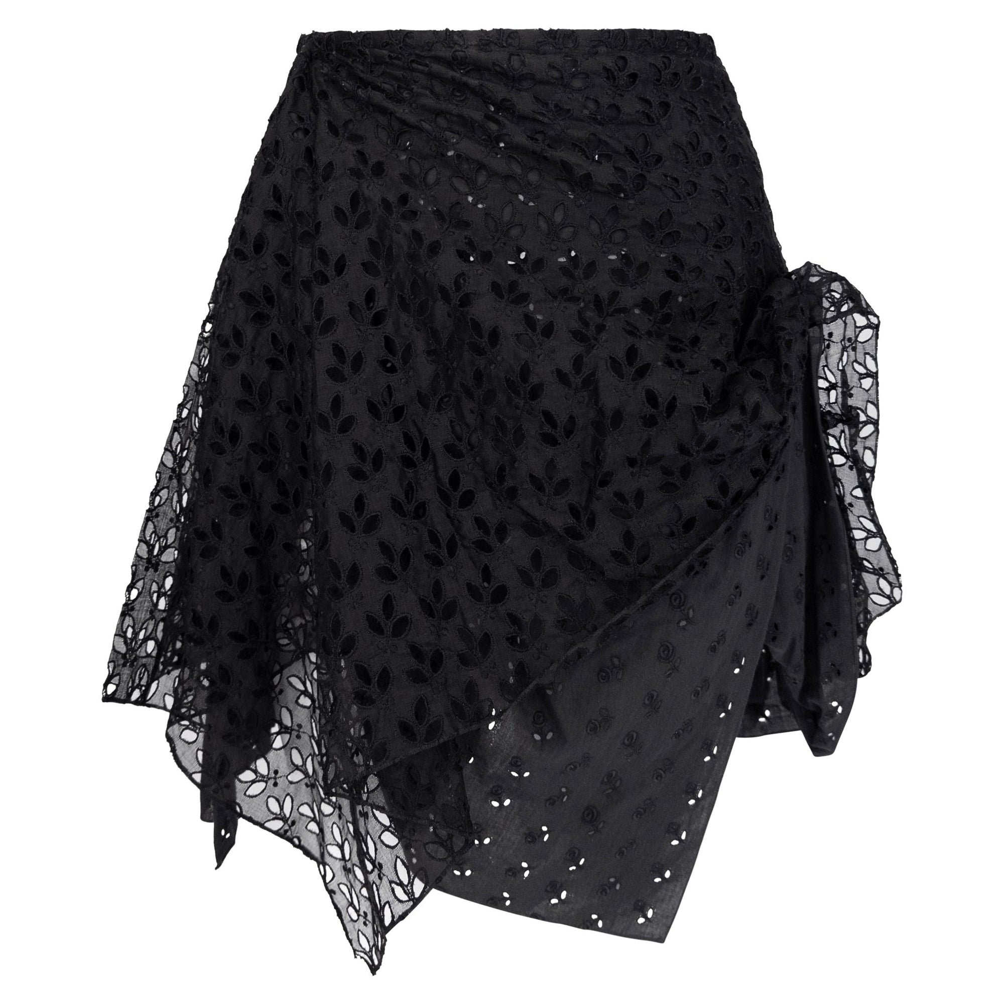 S/S 1996 John Galliano ‘L'Ecole de Danse’ Runway Black Sheer Broderie Anglaise Skirt Suit - RealList