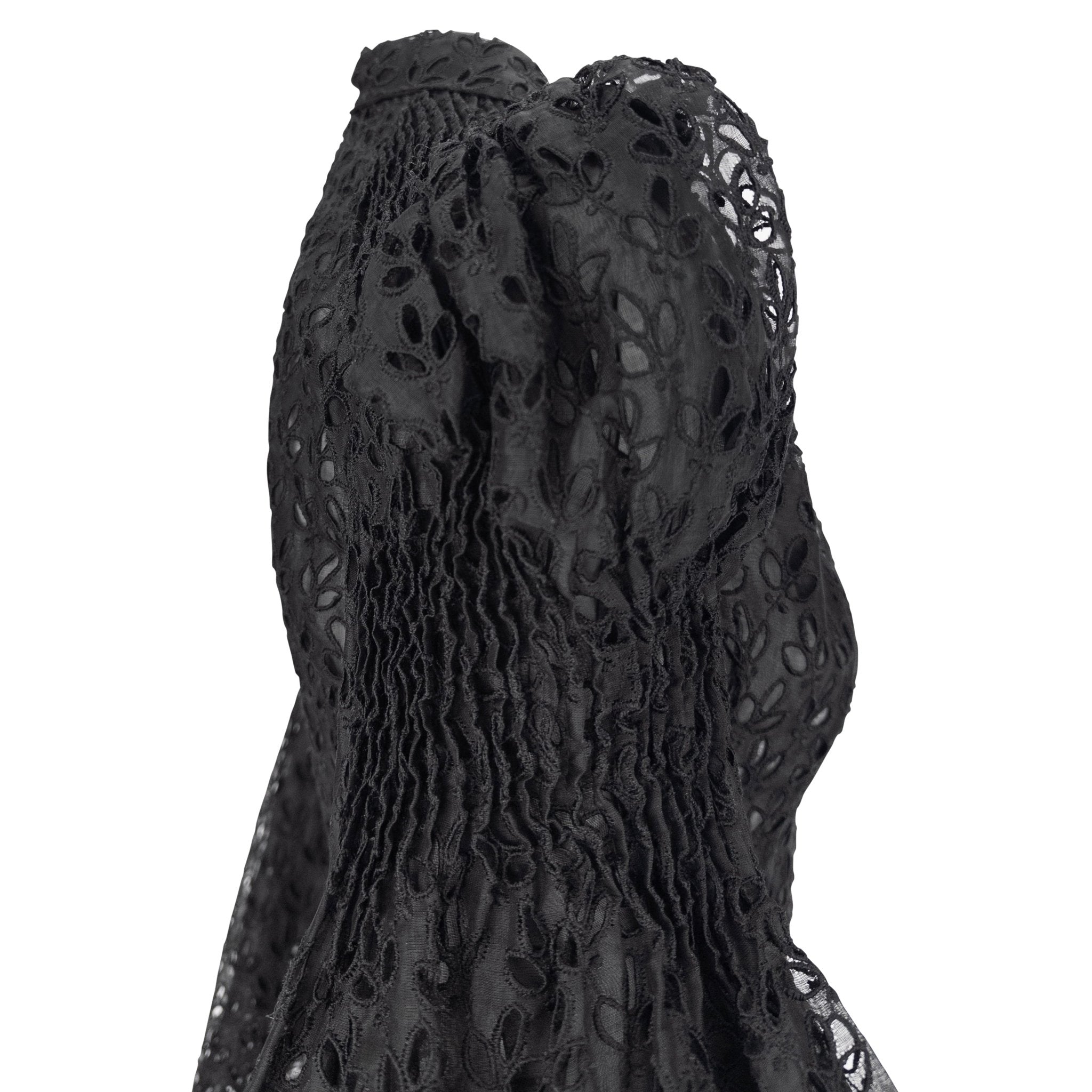 S/S 1996 John Galliano ‘L'Ecole de Danse’ Runway Black Sheer Broderie Anglaise Skirt Suit - RealList