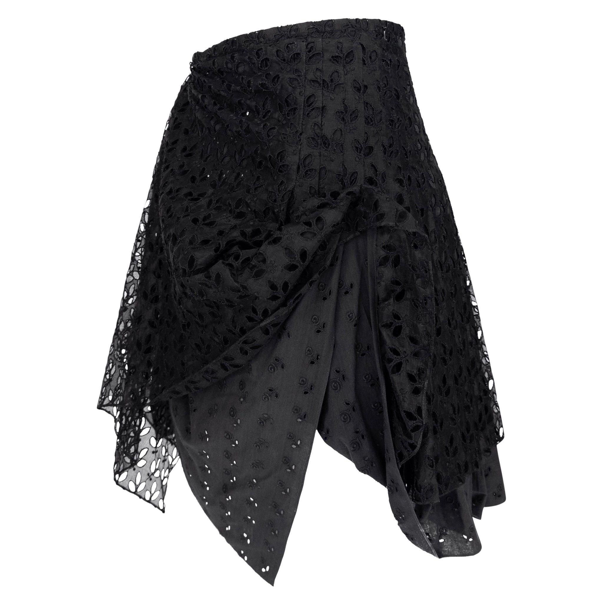 S/S 1996 John Galliano ‘L'Ecole de Danse’ Runway Black Sheer Broderie Anglaise Skirt Suit - RealList