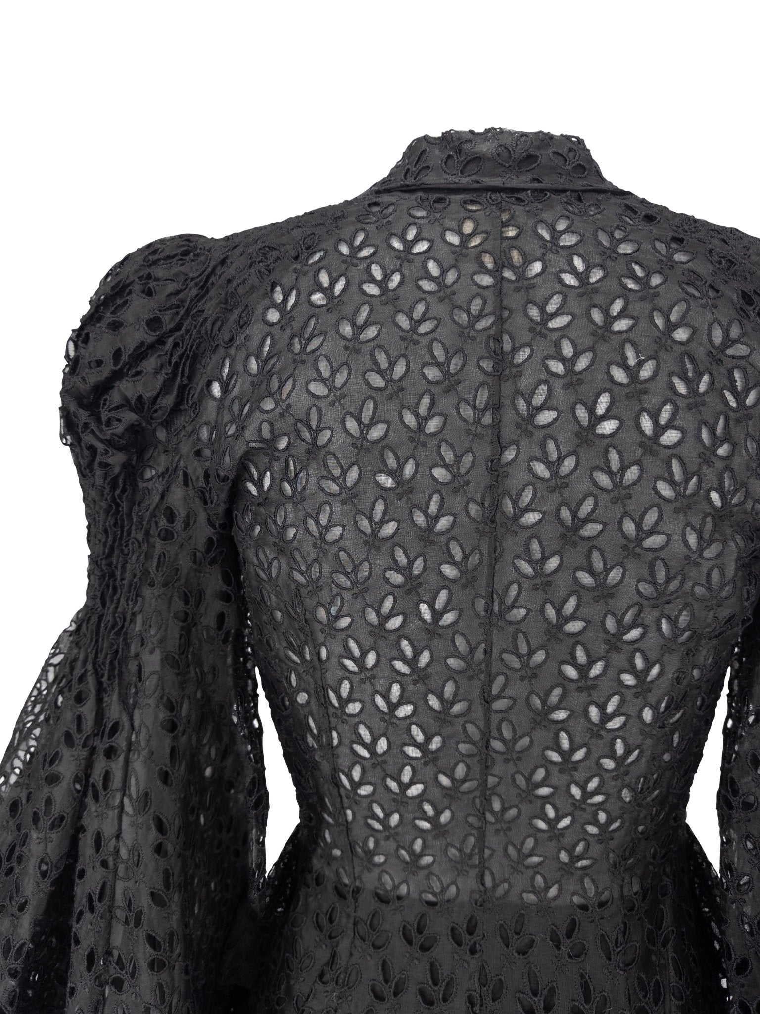 S/S 1996 John Galliano ‘L'Ecole de Danse’ Runway Black Sheer Broderie Anglaise Skirt Suit - RealList