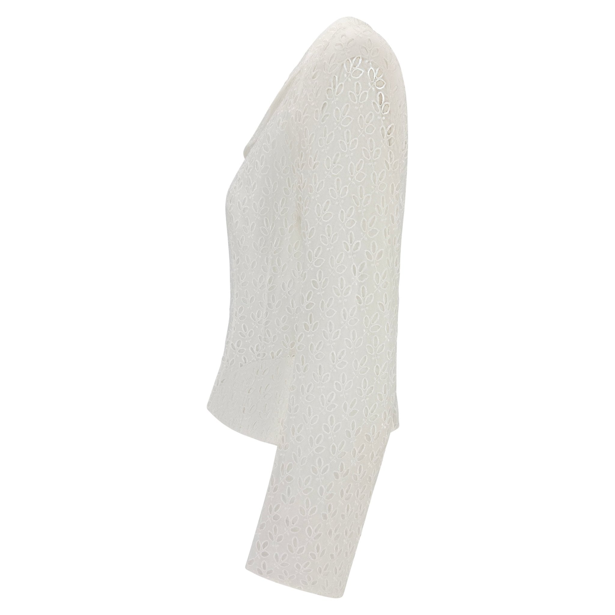 S/S 1996 John Galliano Paris Broderie Anglaise Ballet Peplum White Jacket Blazer - RealList