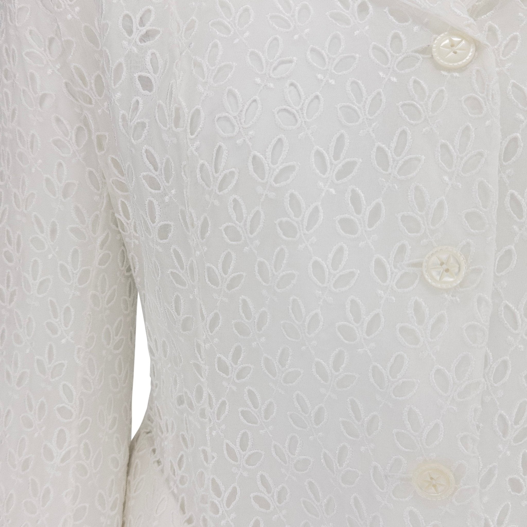 S/S 1996 John Galliano Paris Broderie Anglaise Ballet Peplum White Jacket Blazer - RealList
