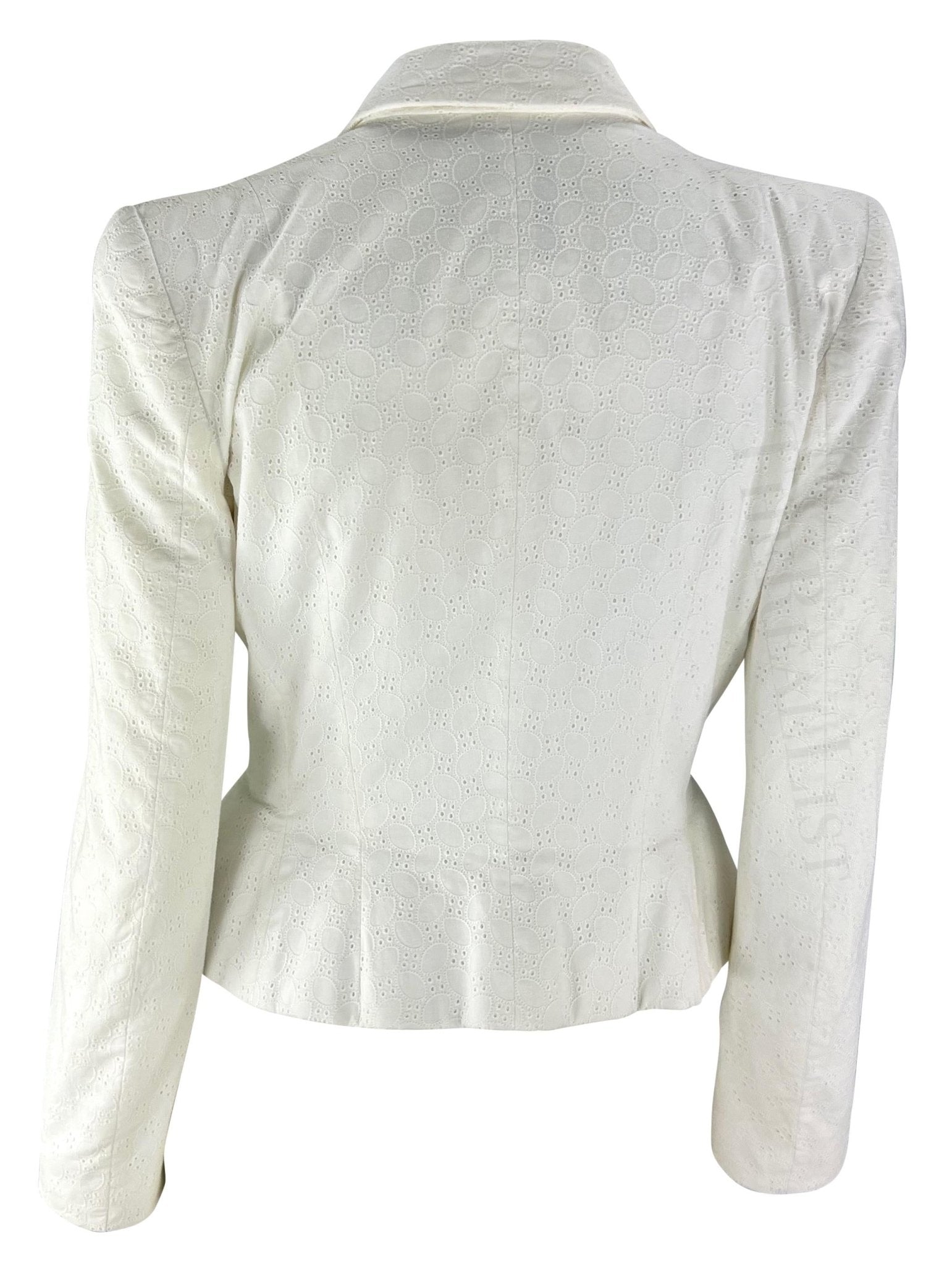 S/S 1996 John Galliano Paris Broderie Anglaise Ballet Peplum White Jacket Blazer - RealList