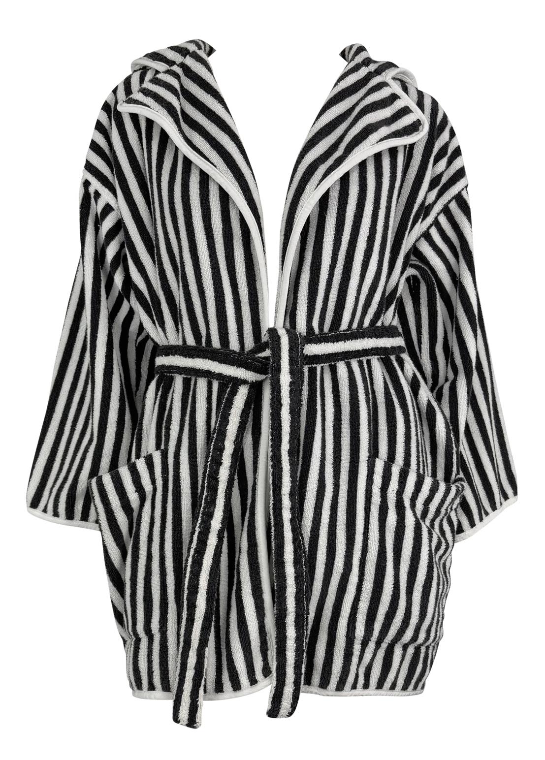 S/S 1997 Christian Dior by Gianfranco Ferré CD Striped Terrycloth Hooded Robe - RealList