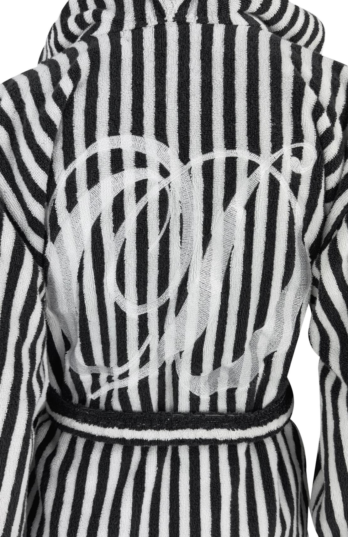 S/S 1997 Christian Dior by Gianfranco Ferré CD Striped Terrycloth Hooded Robe - RealList