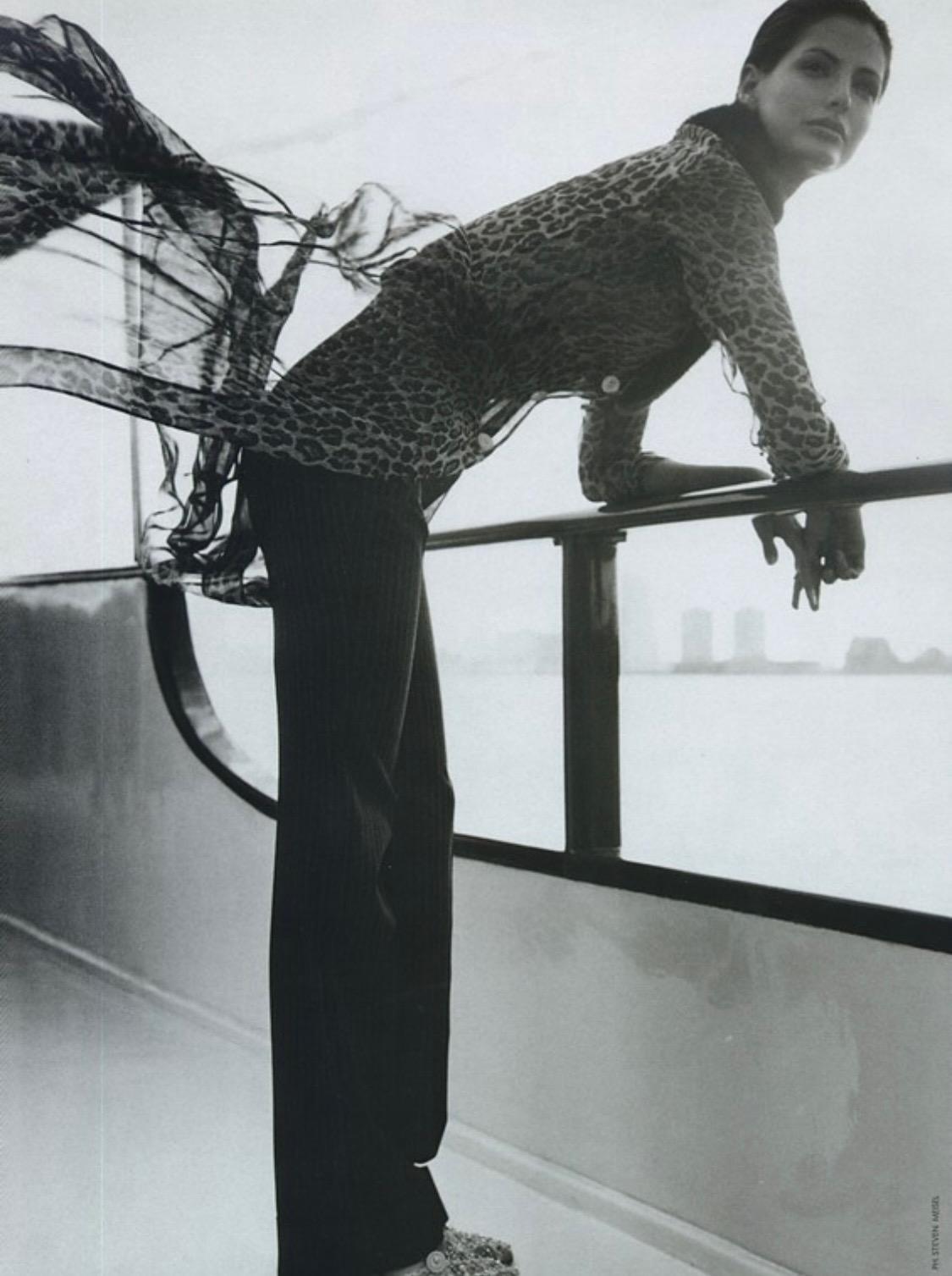 S/S 1997 Dolce & Gabbana Sheer Leopard Print Mink Fur Full - Length Cardigan Dress - RealList