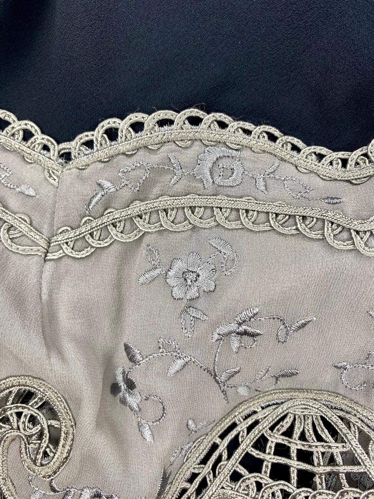 S/S 1997 Gianni Versace Couture Runway Grey Lace Embroidered Dress - RealList