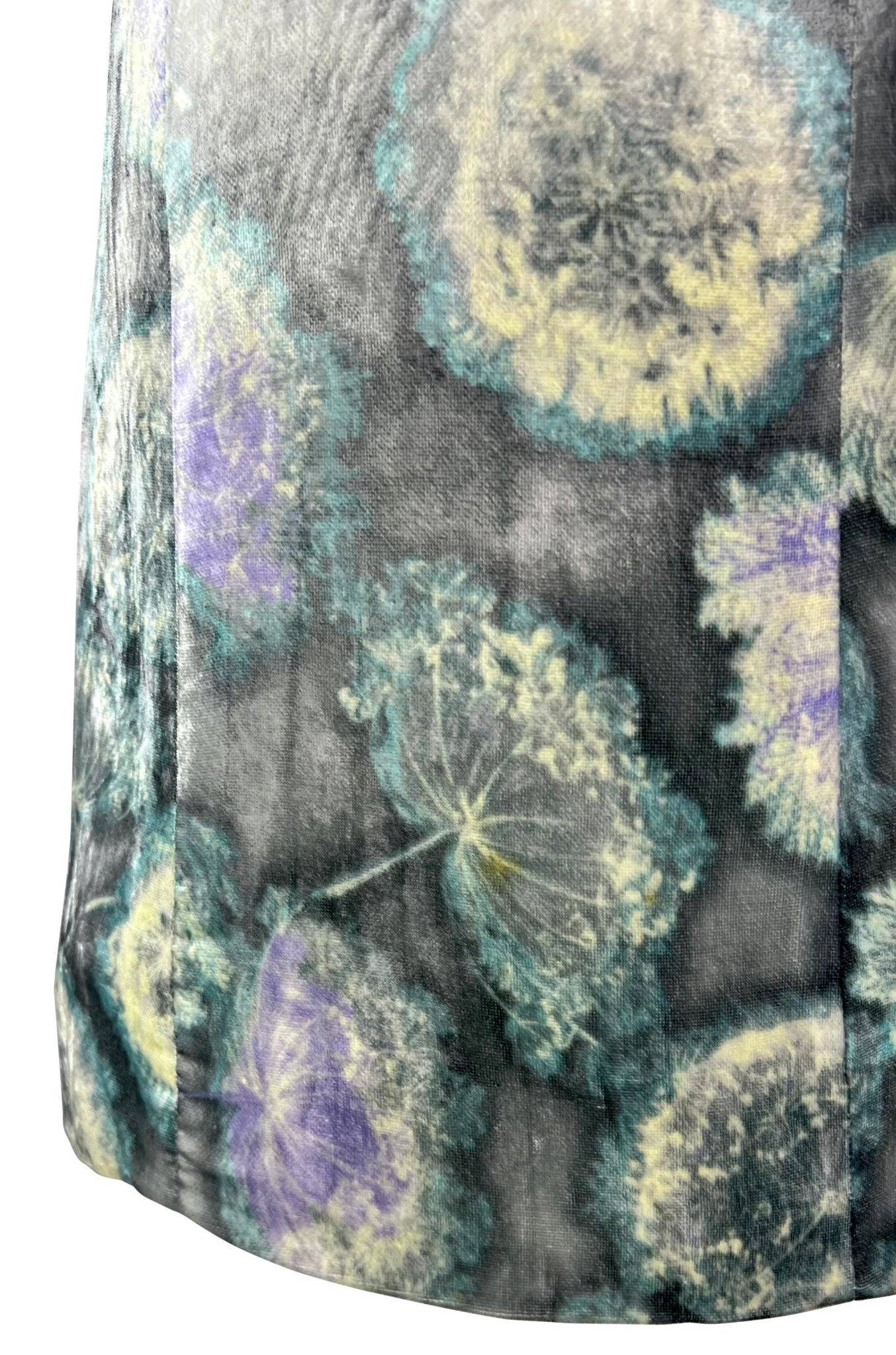 S/S 1997 Gianni Versace Silver Velvet Dandelion Tunic Dress - RealList