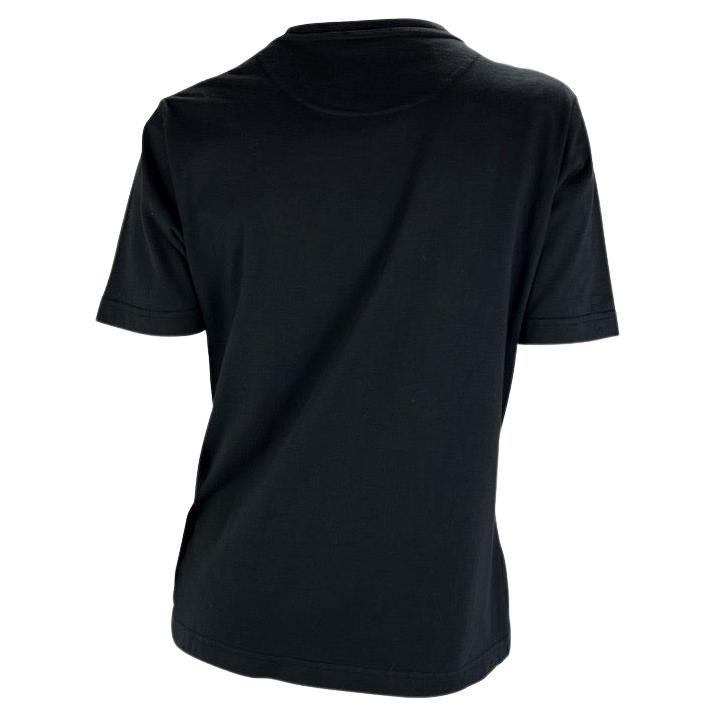 S/S 1997 Gucci by Tom Ford Black 'GG' Logo Embroidered Cotton T-Shirt - RealList