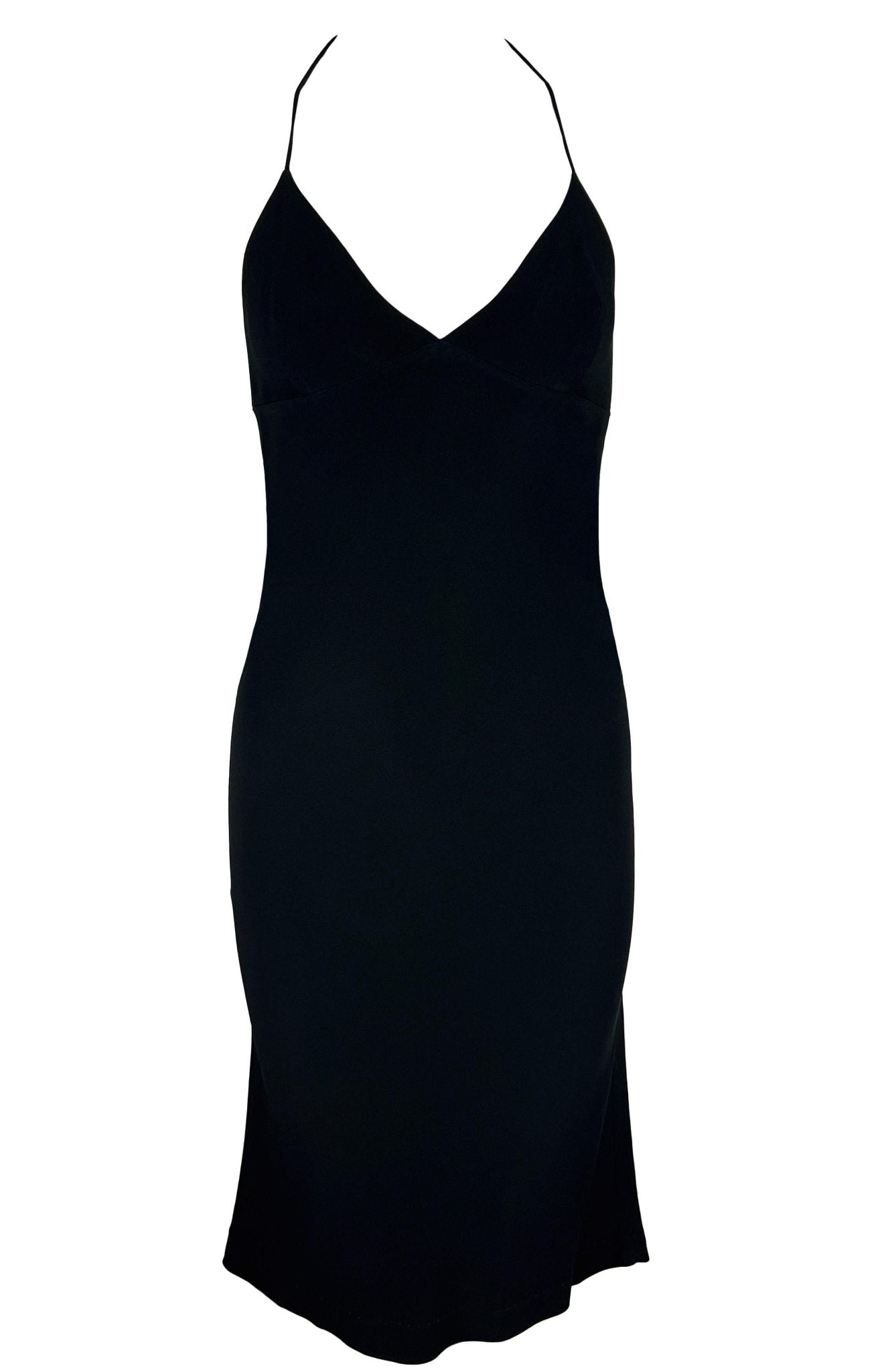 S/S 1997 Gucci by Tom Ford Black Halter Neck Mini Dress - RealList