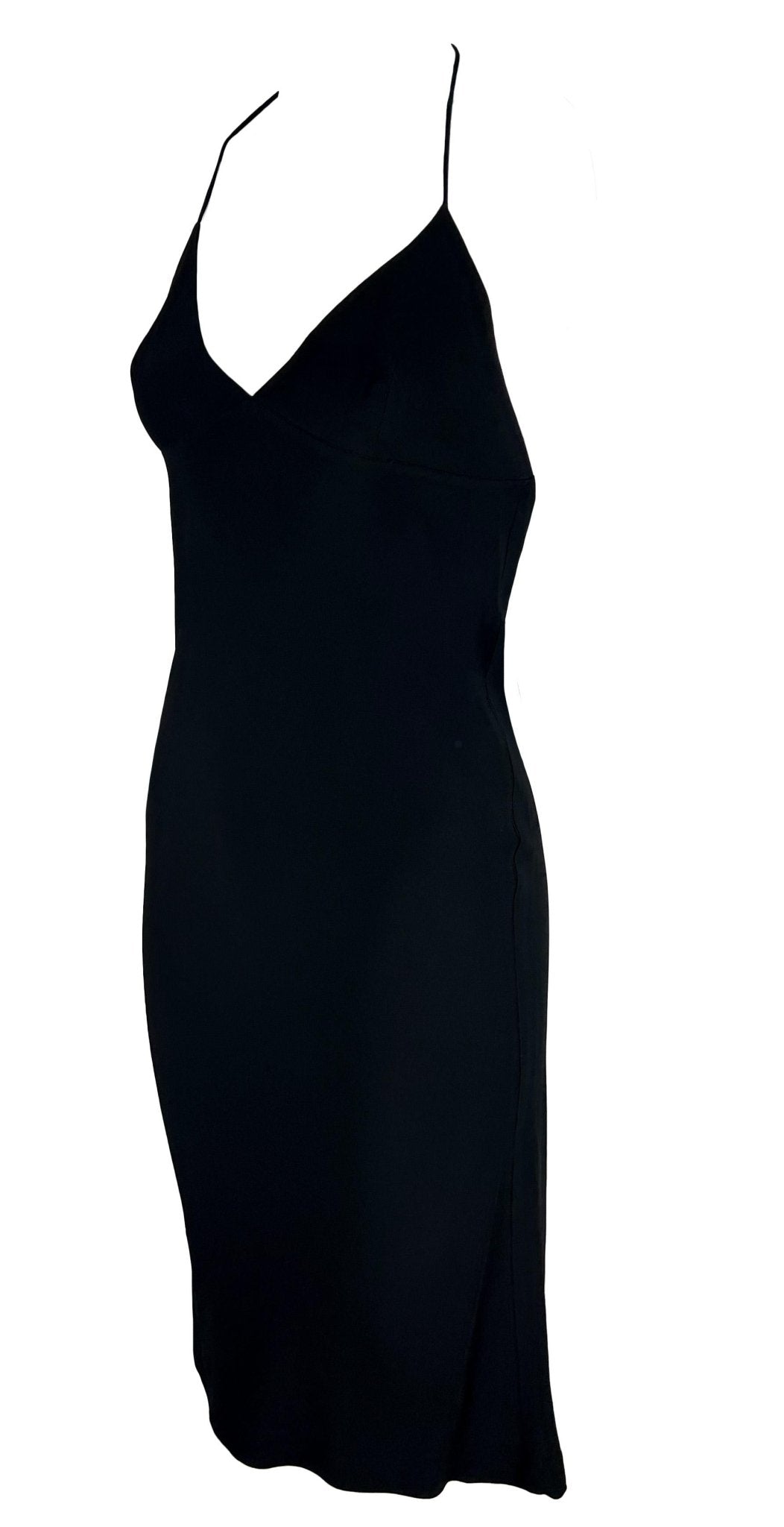 S/S 1997 Gucci by Tom Ford Black Halter Neck Mini Dress - RealList