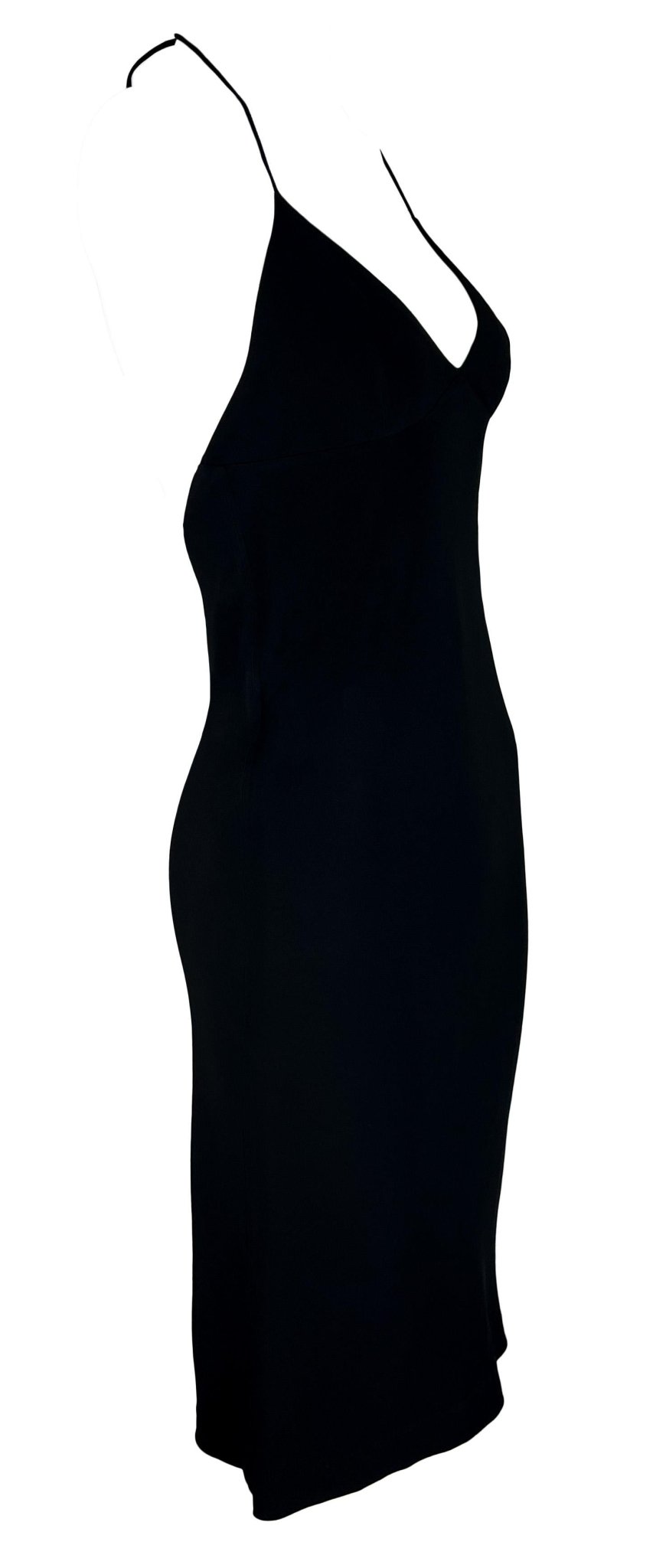 S/S 1997 Gucci by Tom Ford Black Halter Neck Mini Dress - RealList