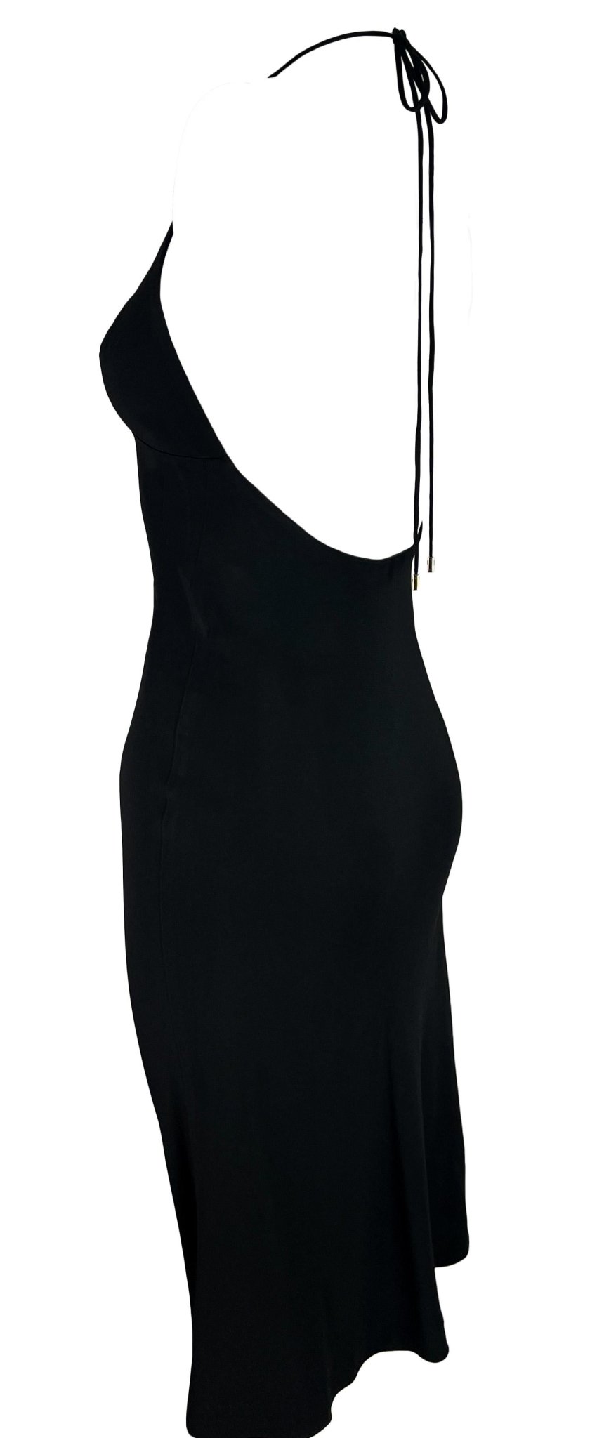 S/S 1997 Gucci by Tom Ford Black Halter Neck Mini Dress - RealList