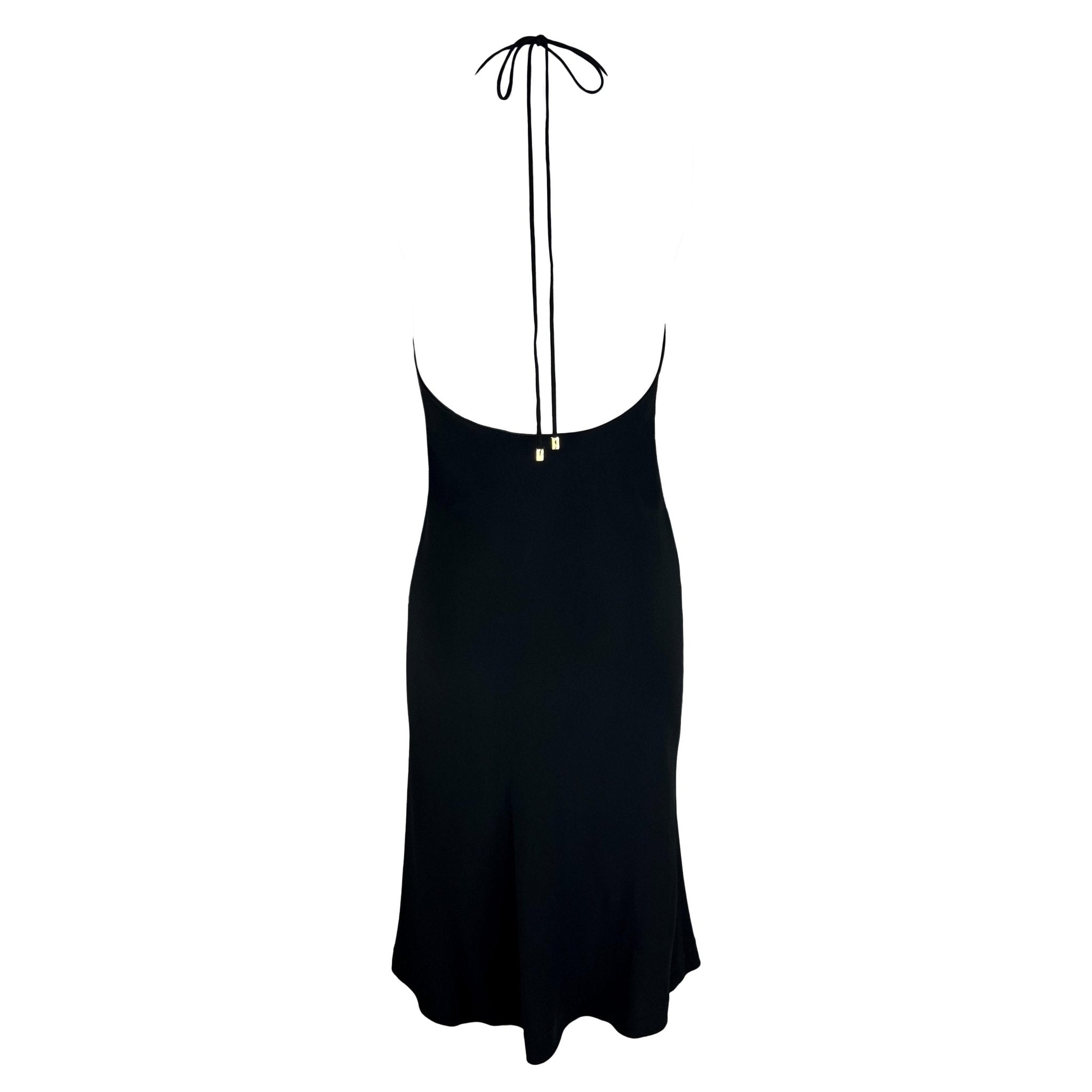 S/S 1997 Gucci by Tom Ford Black Halter Neck Mini Dress - RealList