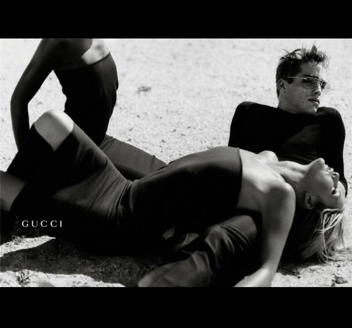 S/S 1997 Gucci by Tom Ford Black Strapless Bodycon Mini Dress - RealList