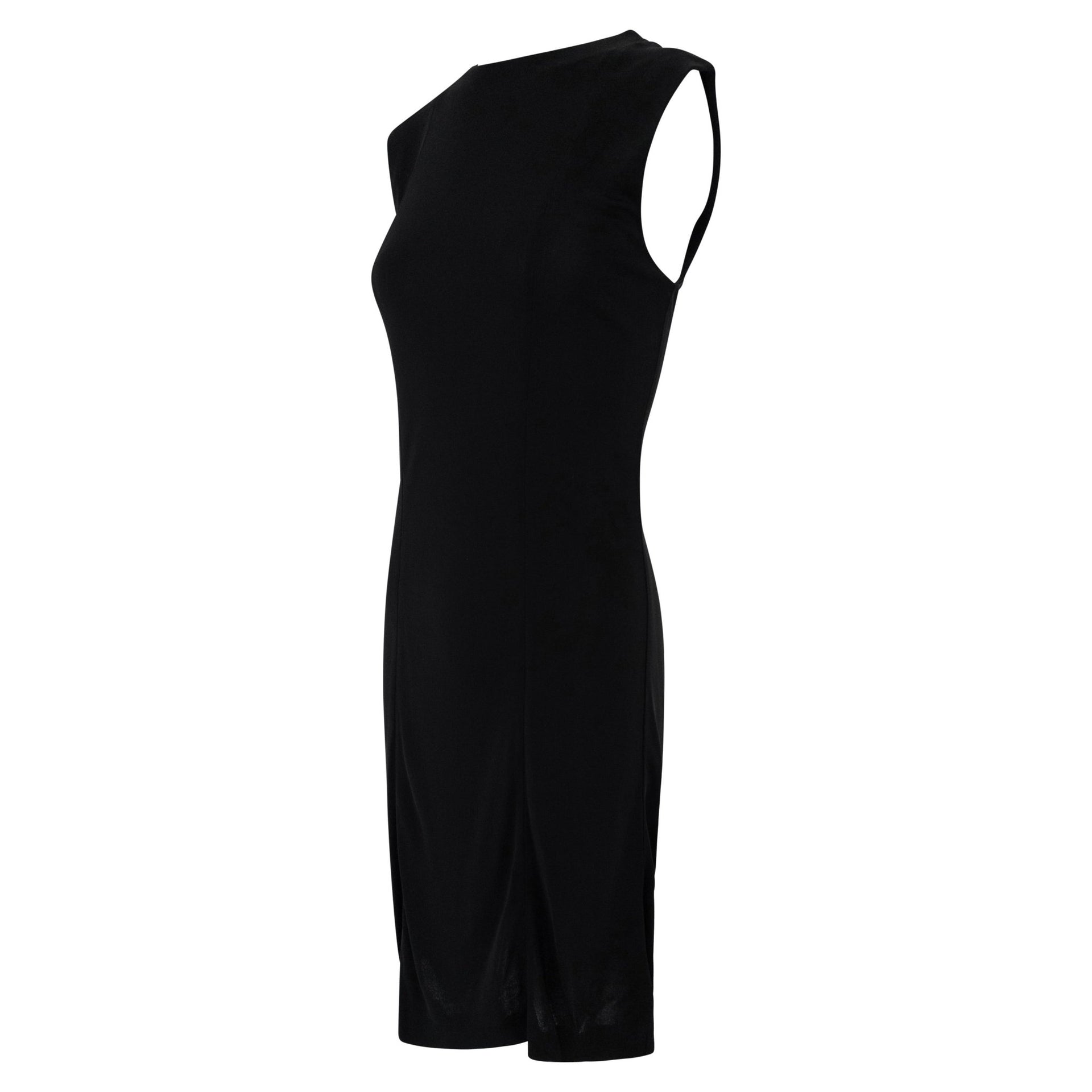 S/S 1997 Gucci by Tom Ford Black Stretch Viscose Sleeveless Bodycon Cocktail Dress - RealList